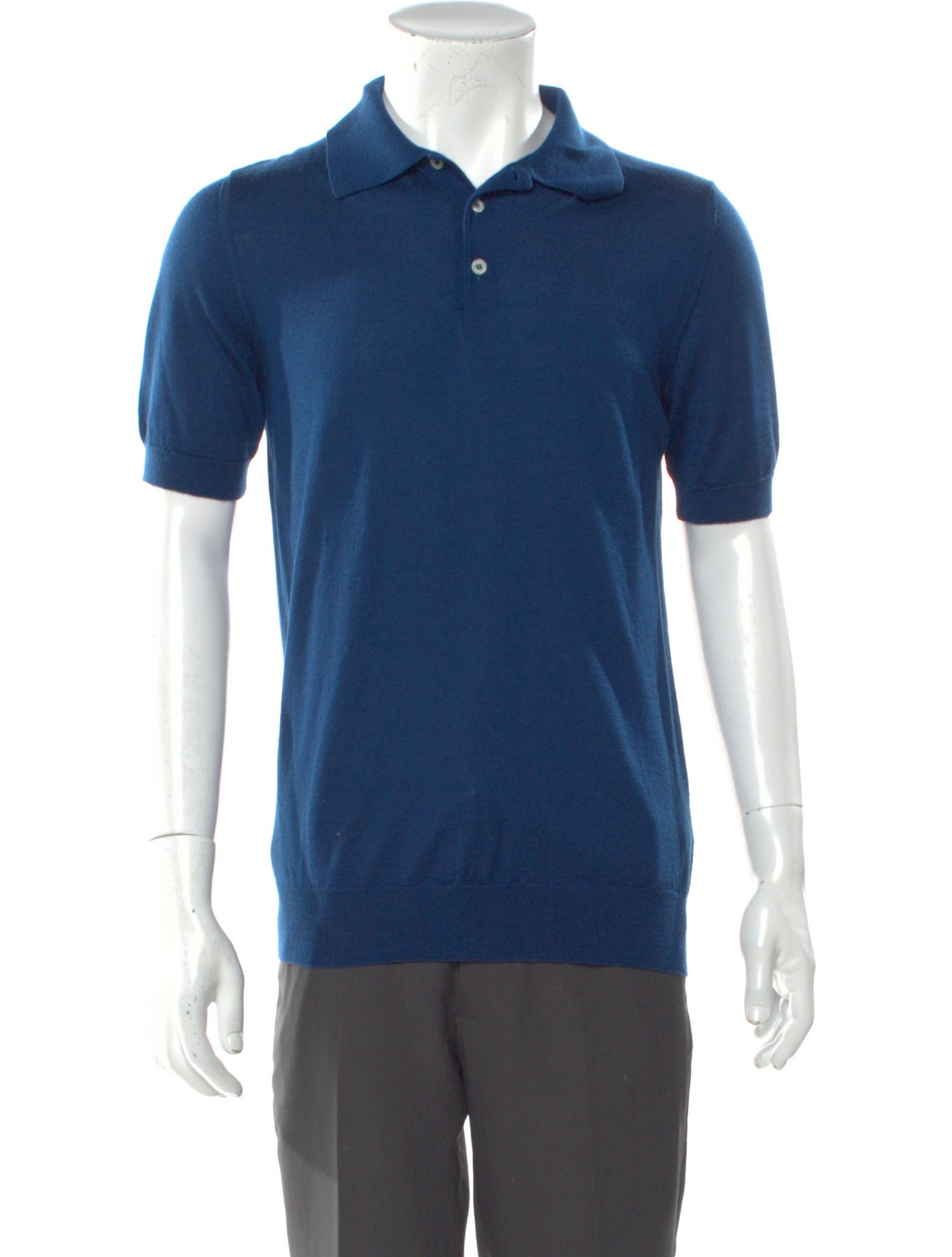 Isaia Cashmere Collar Polo Shirt