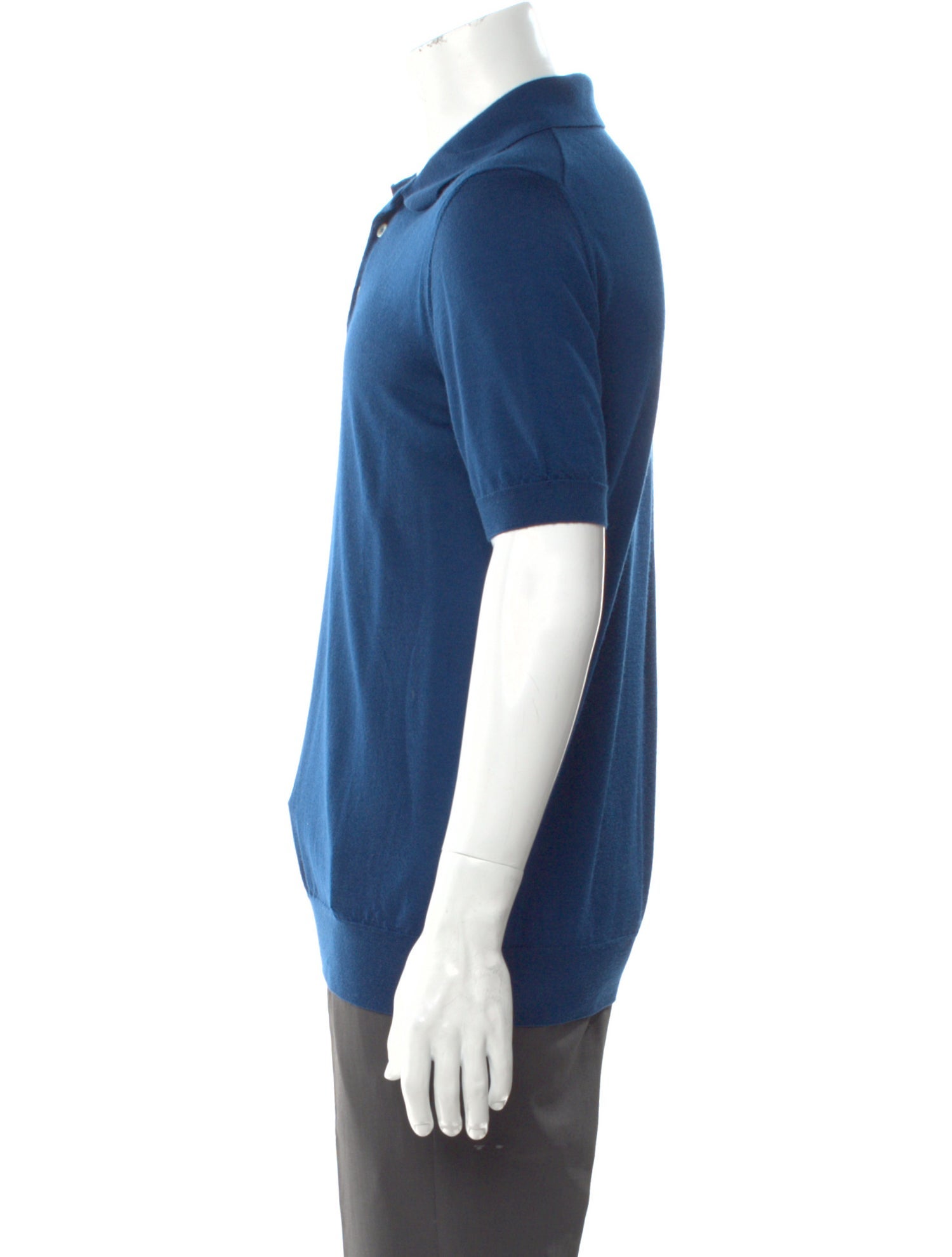 Isaia Cashmere Collar Polo Shirt