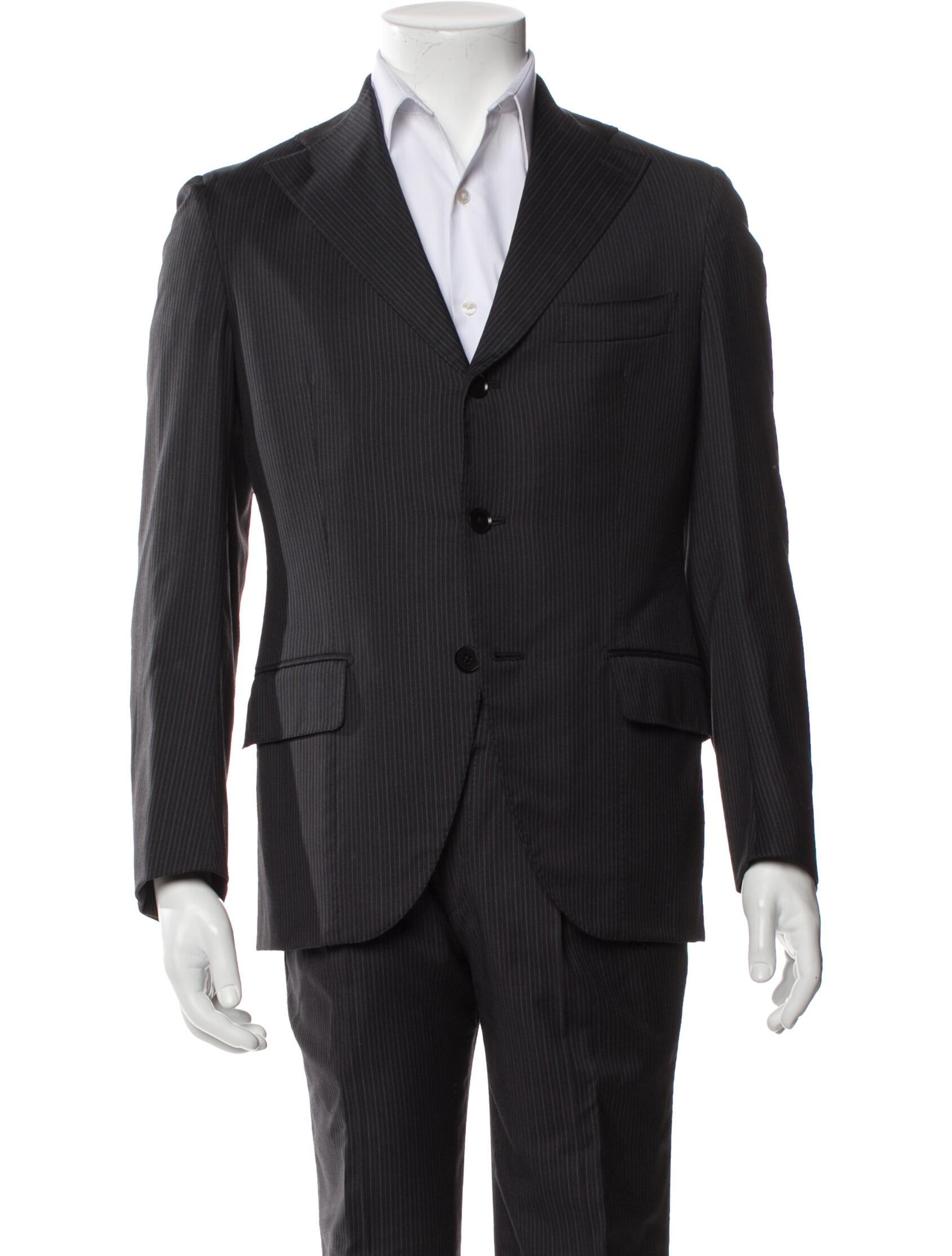 Isaia Wool Striped Two-Piece Suit