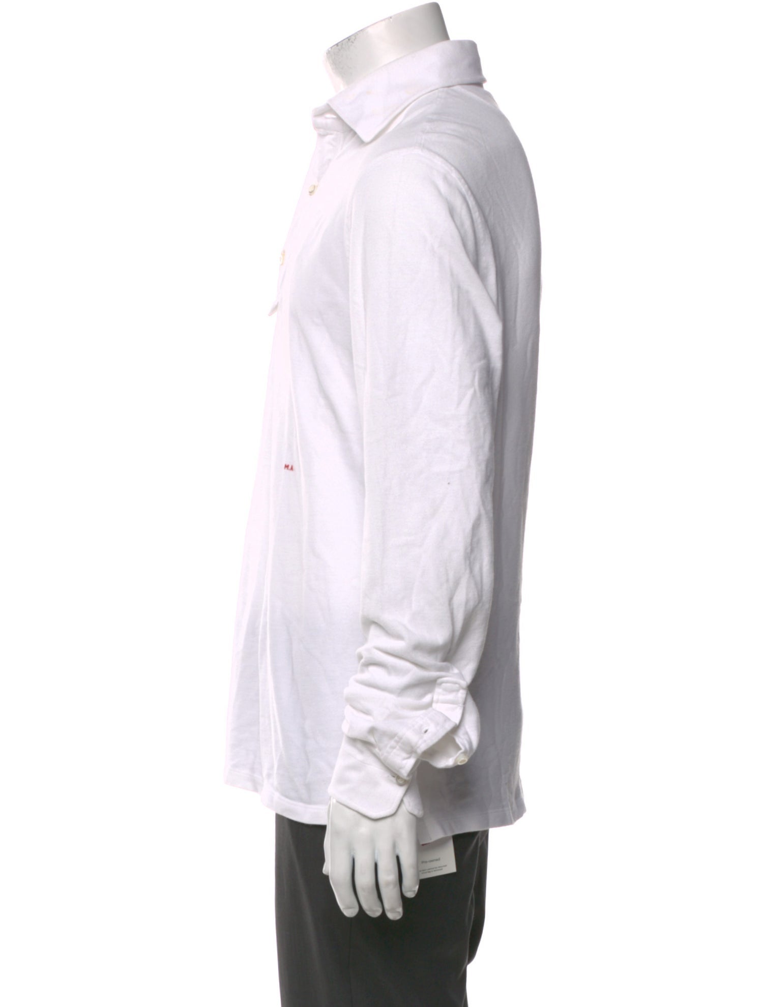 Isaia V-Neck Long Sleeve Polo Shirt