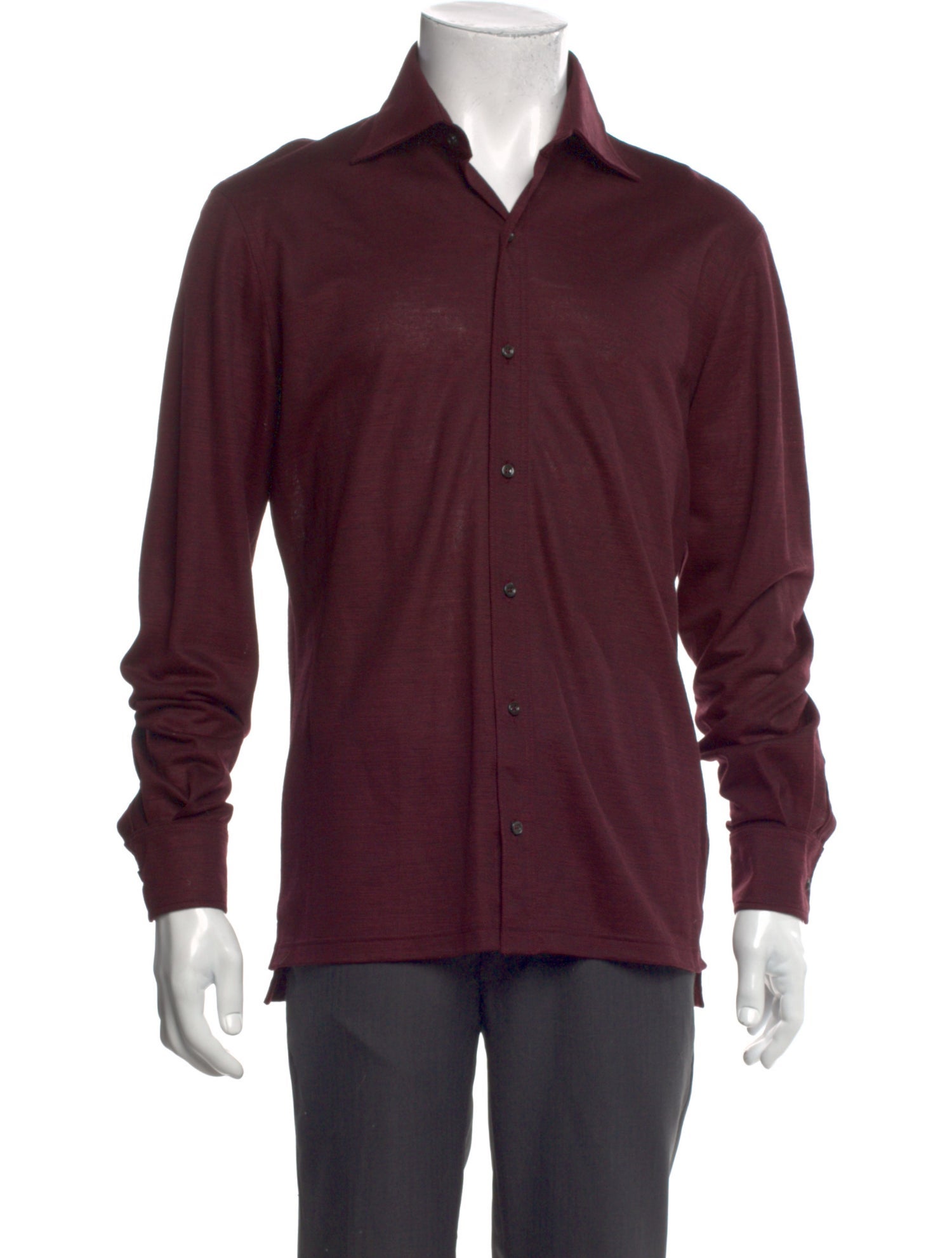 Isaia Wool Collar Polo Shirt