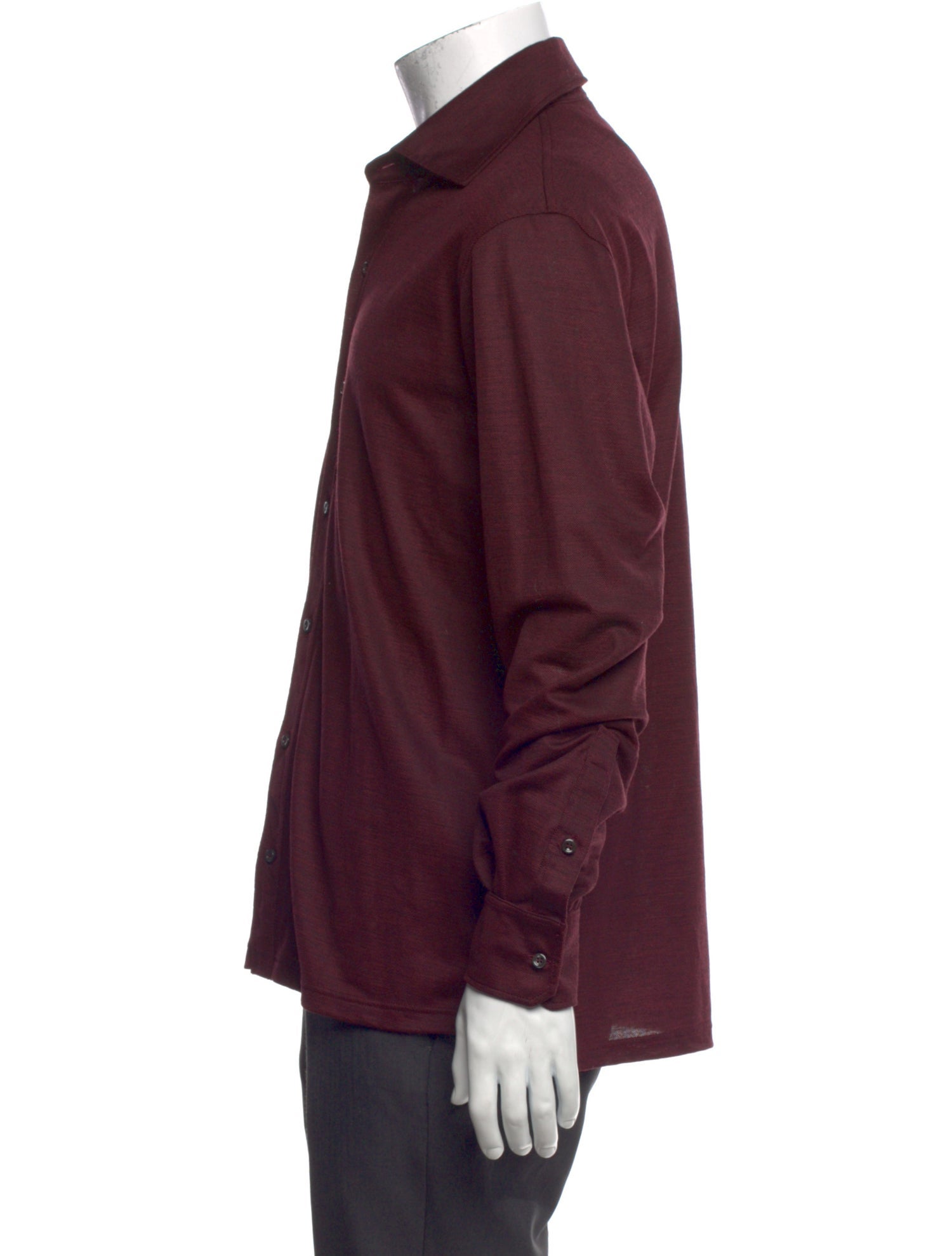 Isaia Wool Collar Polo Shirt