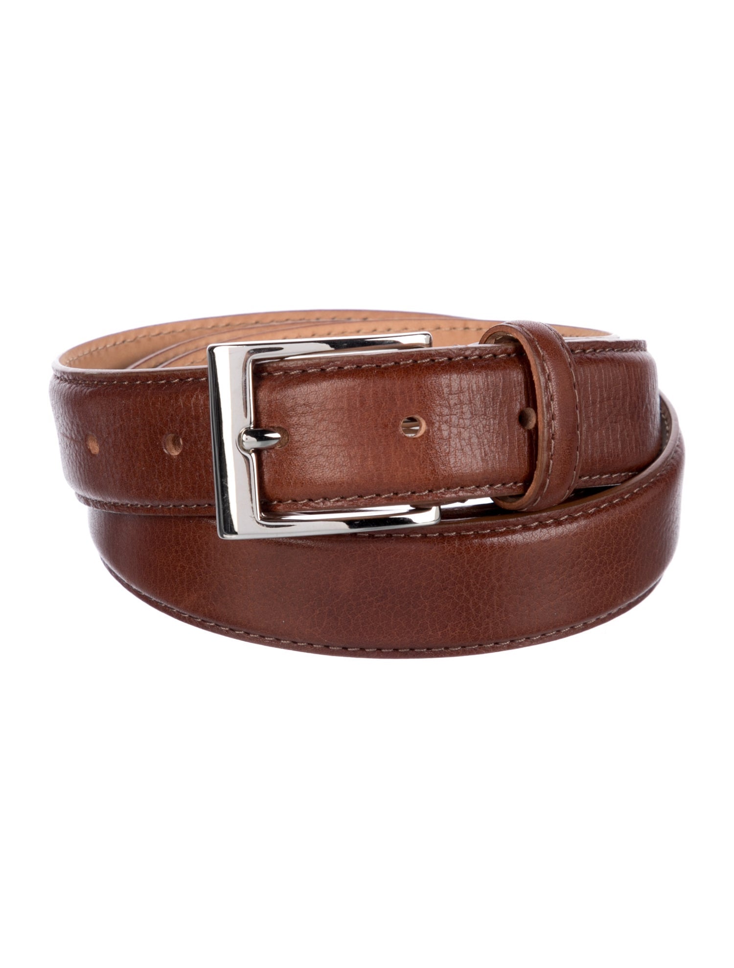 Isaia Skinny Leather Waist Belt