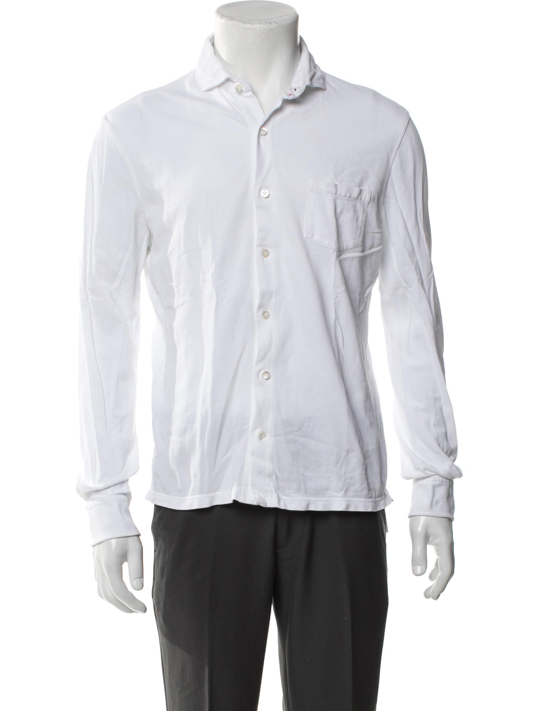 Isaia Collar Long Sleeve Polo Shirt