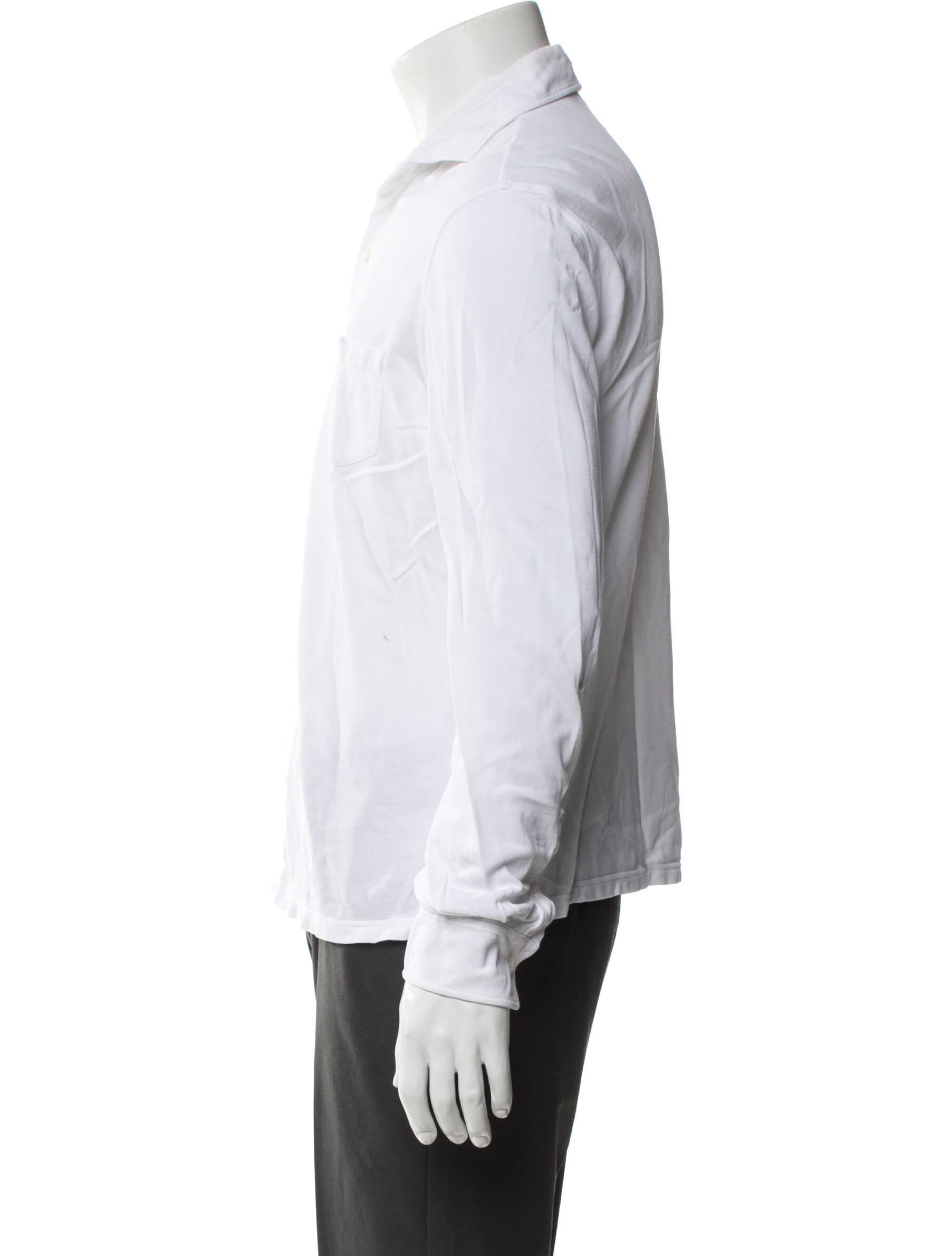 Isaia Collar Long Sleeve Polo Shirt