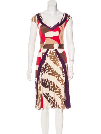 Issa Silk Geometric Print Dress