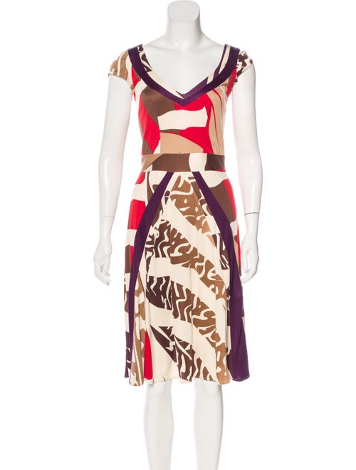 Issa Silk Geometric Print Dress