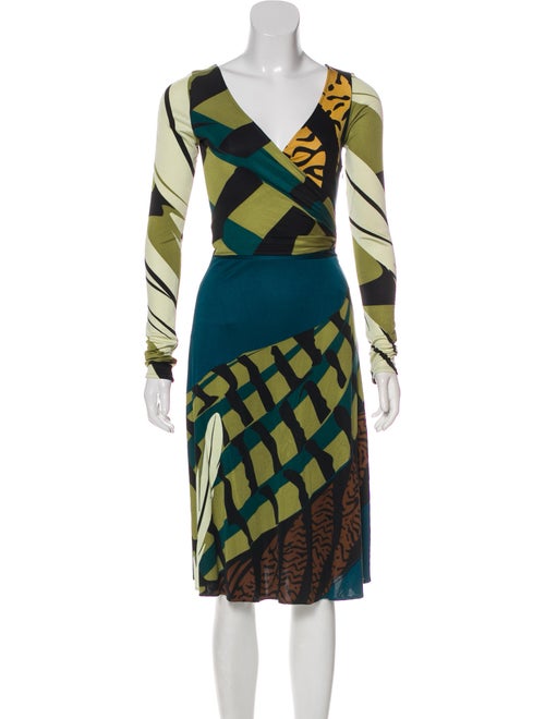 Issa Silk Wrap Dress multicolor