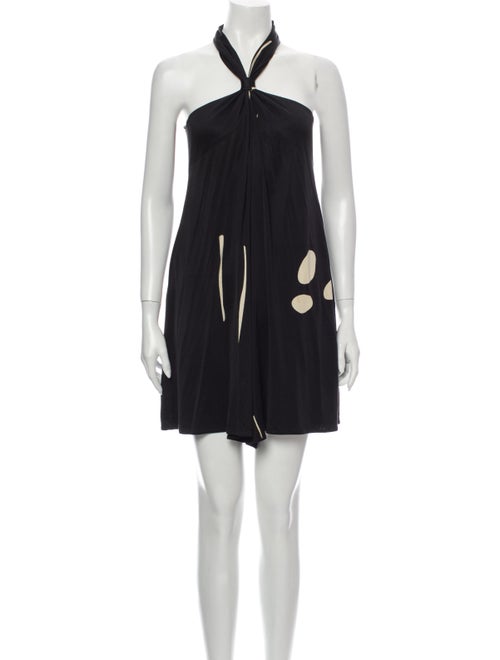 Issa Silk Halterneck Romper Black