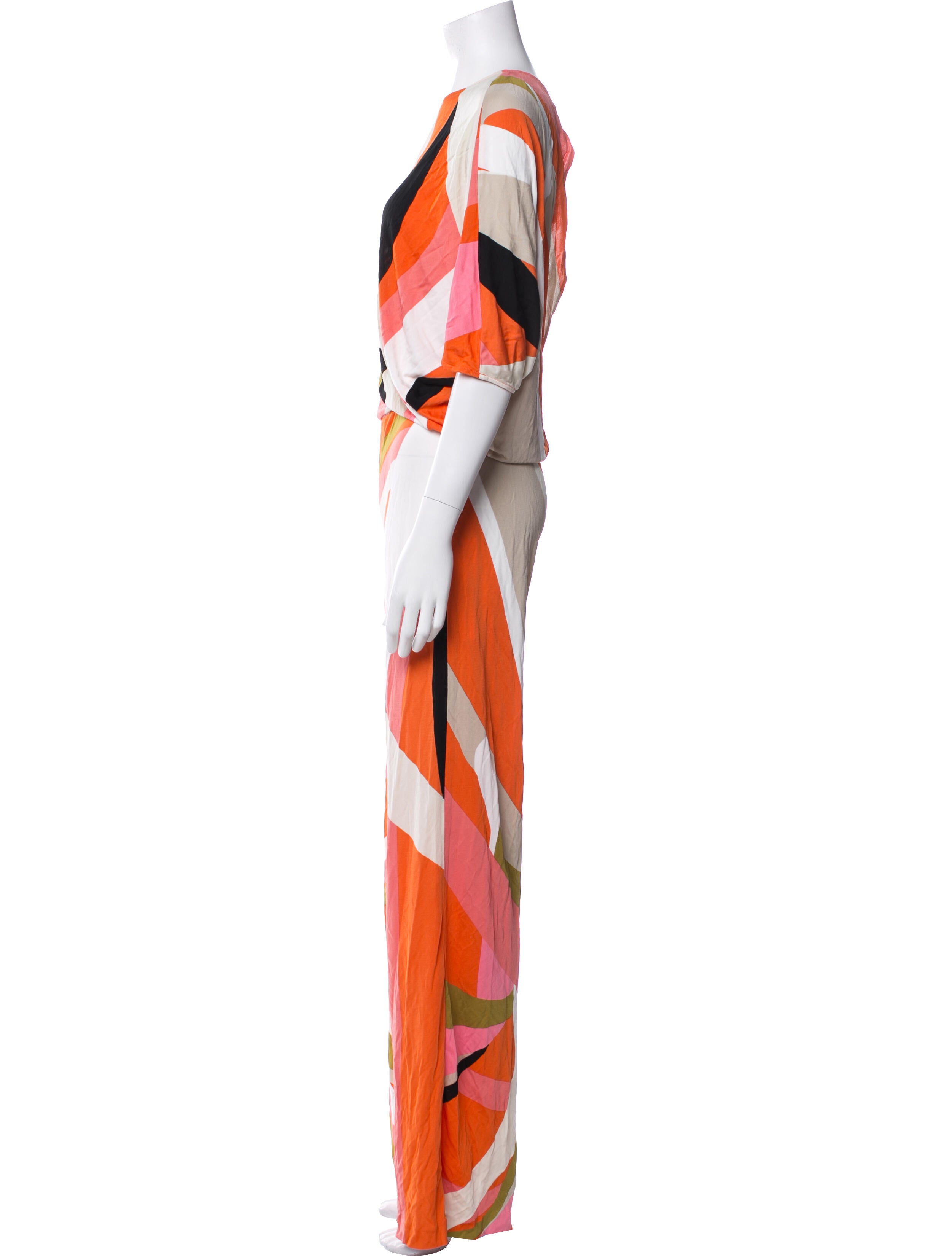 Issa Printed Bateau Neckline Jumpsuit