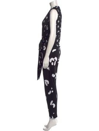 Issa Printed V-Neck Jumpsuit