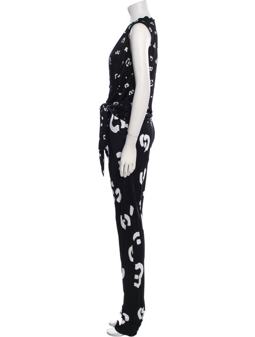 Issa Printed V-Neck Jumpsuit