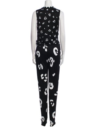 Issa Printed V-Neck Jumpsuit