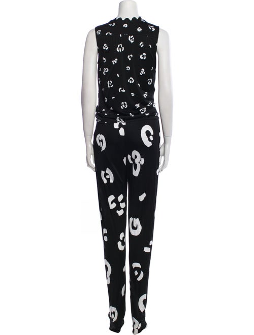 Issa Printed V-Neck Jumpsuit