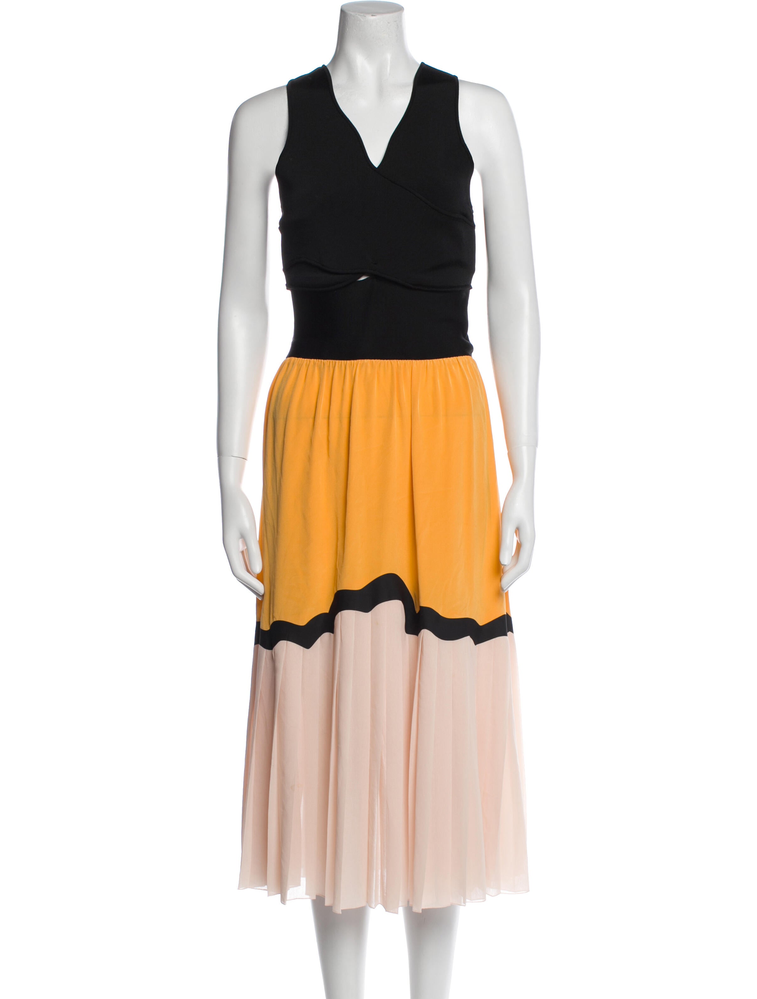 Issa V-Neck Midi Length Dress