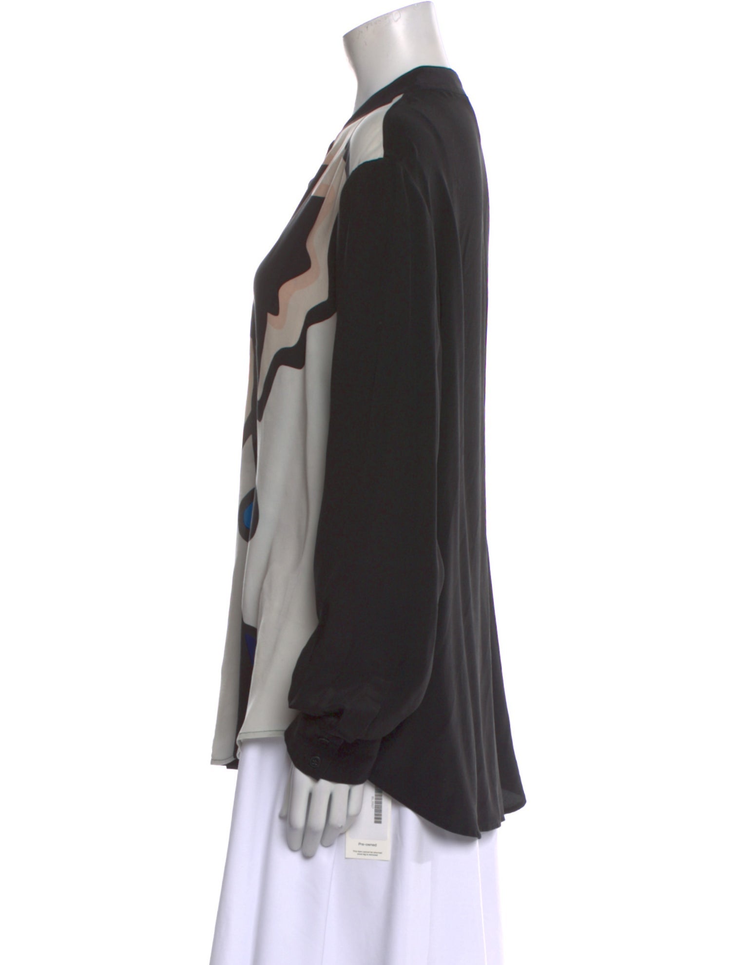 Issa Silk Printed Button-Up Top