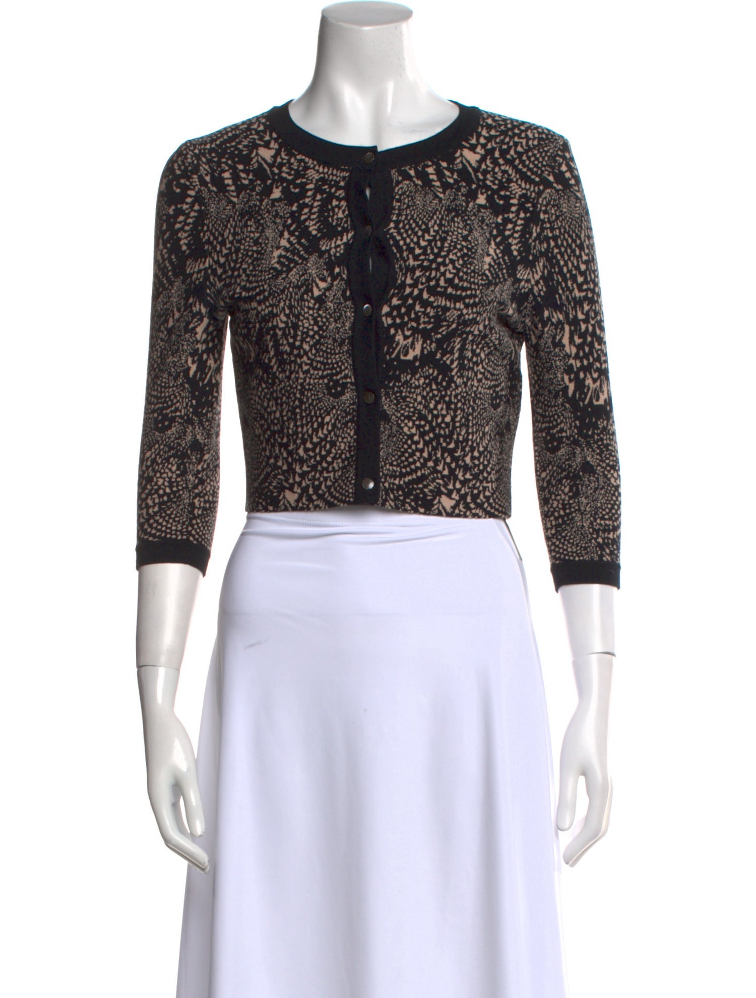 Issa Printed Crew Neck Sweater