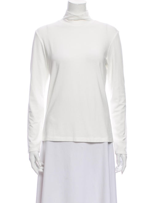 Issey Miyake Mock Neck Long Sleeve Top