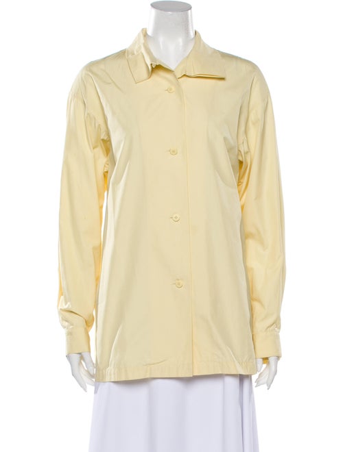 Issey Miyake 1980 Long Sleeve Button-Up Top Yellow