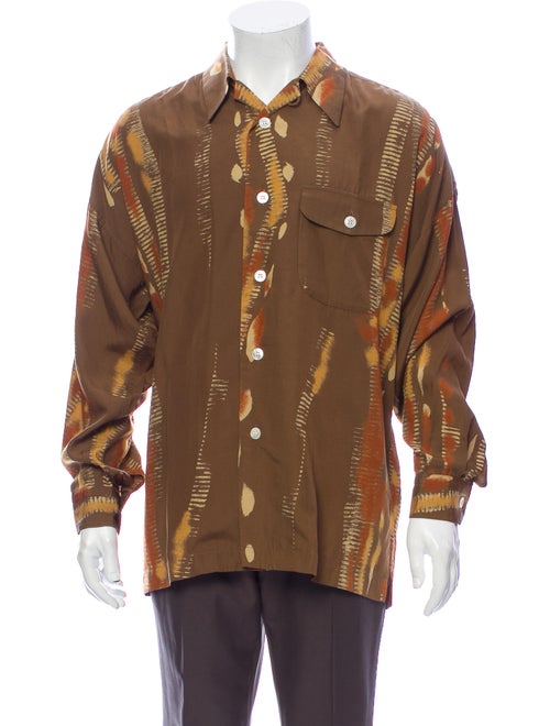 Issey Miyake Vintage Printed Shirt Brown