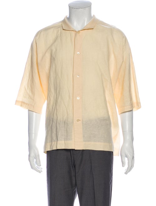 Issey Miyake Three-Quarter Sleeve Shirt Yellow