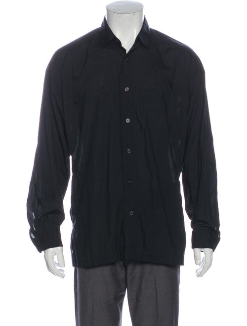 Issey Miyake Long Sleeve Dress Shirt Black