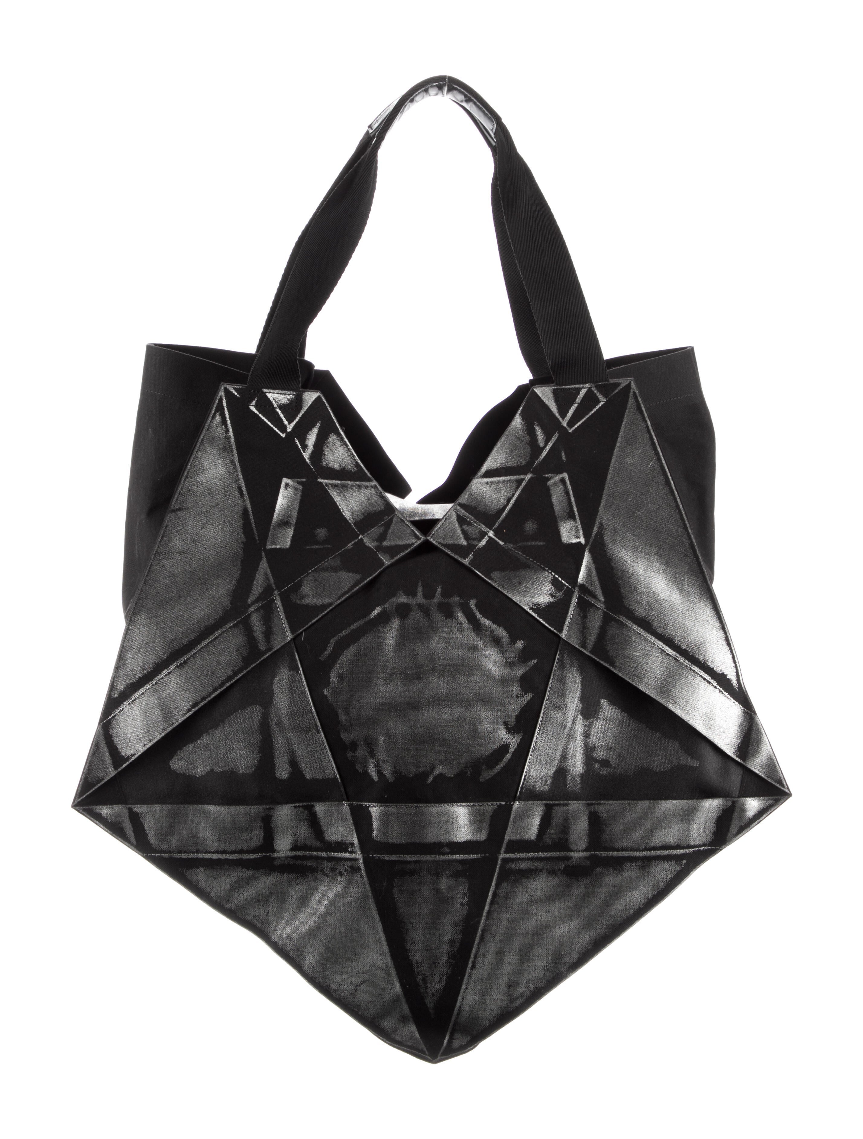 Issey Miyake Canvas Tote Bag Black Totes, Handbags ISS35902 The