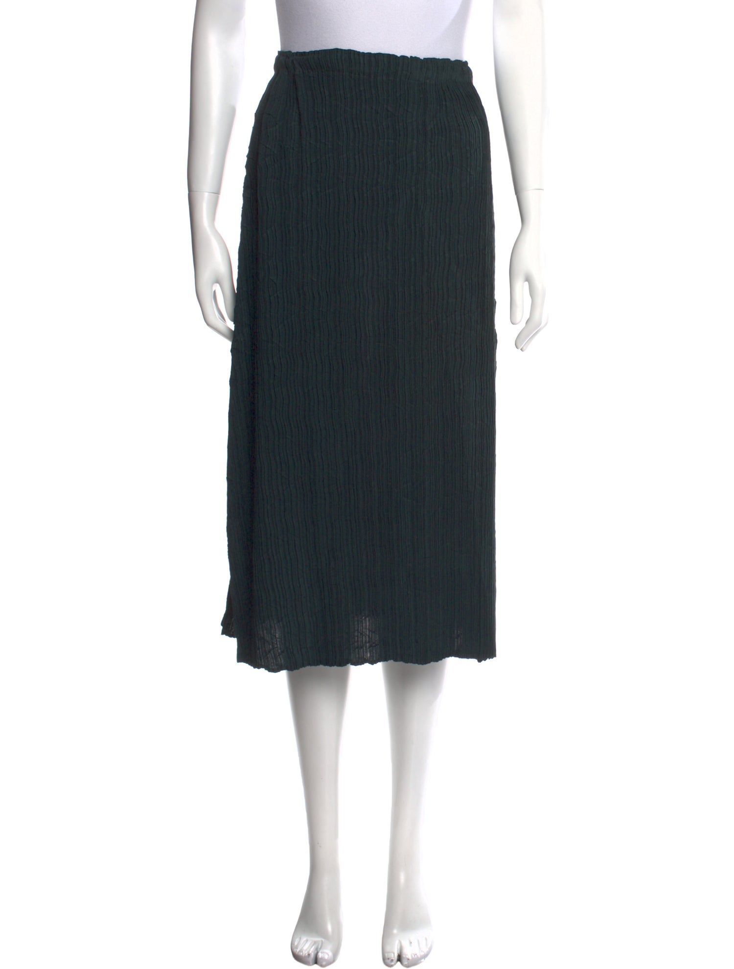 Issey Miyake Pleated Accents Midi Length Skirt