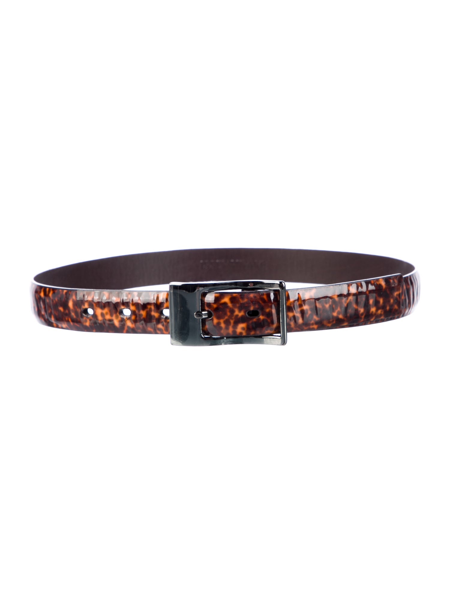 Issey Miyake Skinny Patent Leather Belt - Brown Belts, Accessories