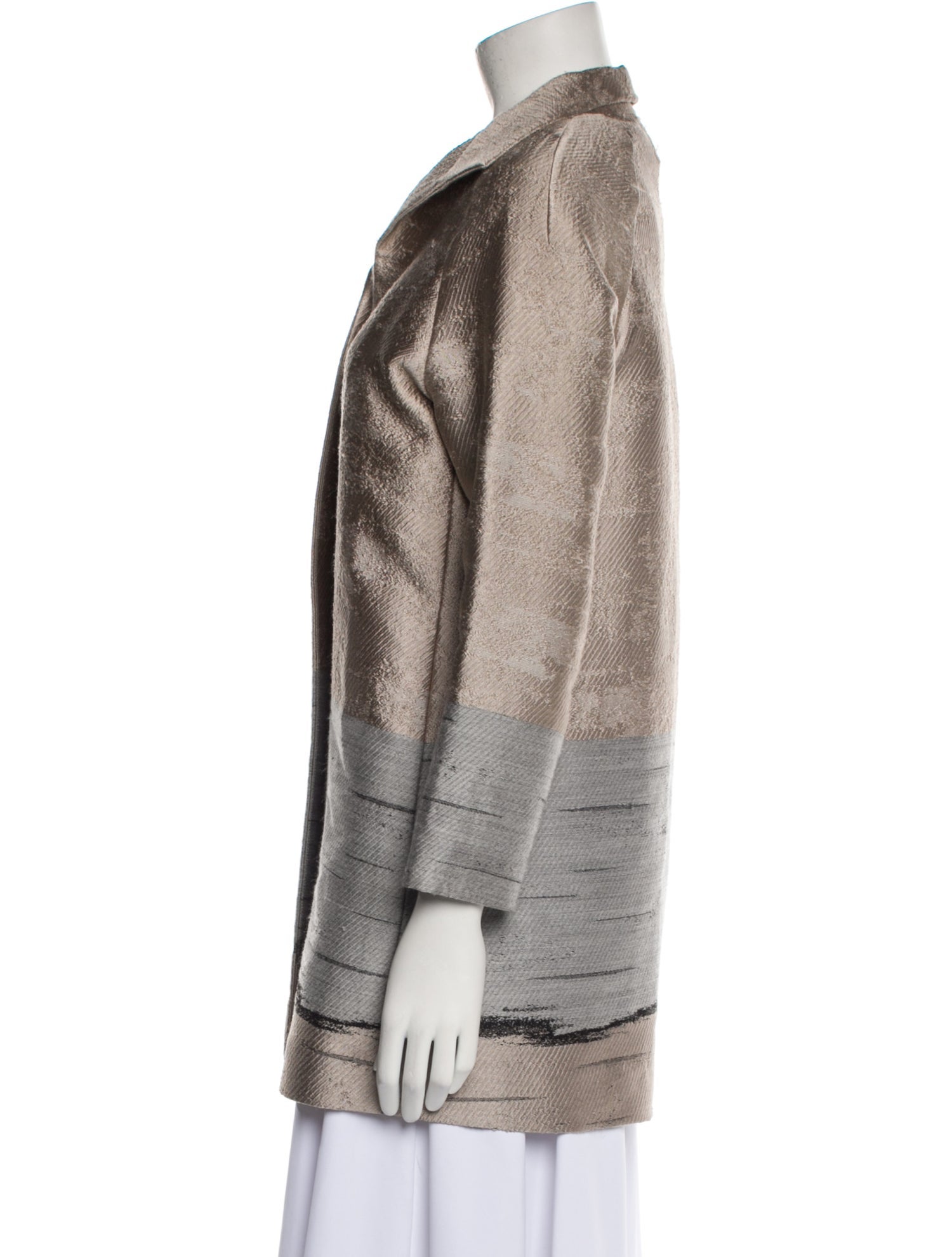 Lafayette 148 Colorblock Pattern Coat