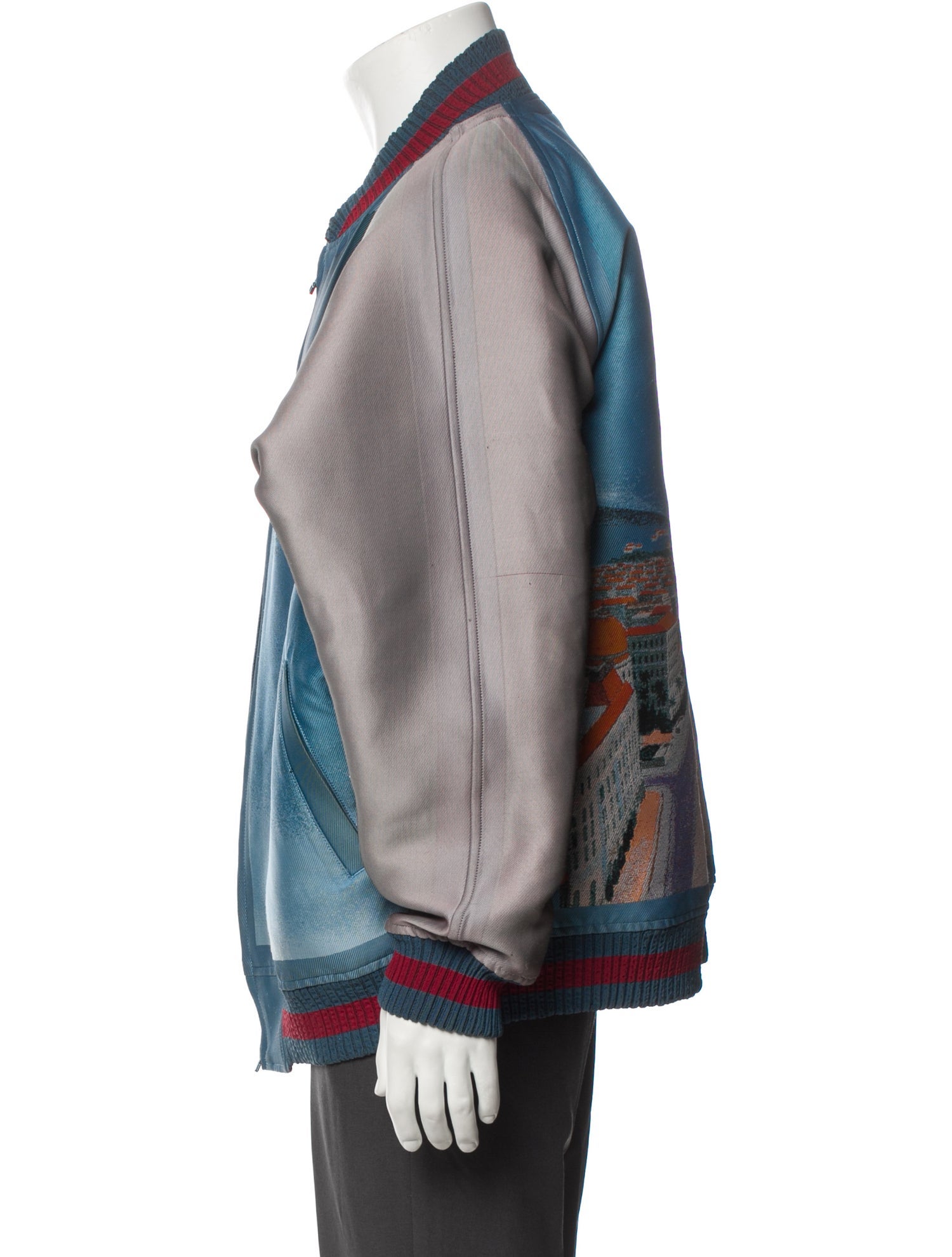 Issey Miyake 2021 A-POC x Tadanori Yokoo Reversible Bomber Jacket