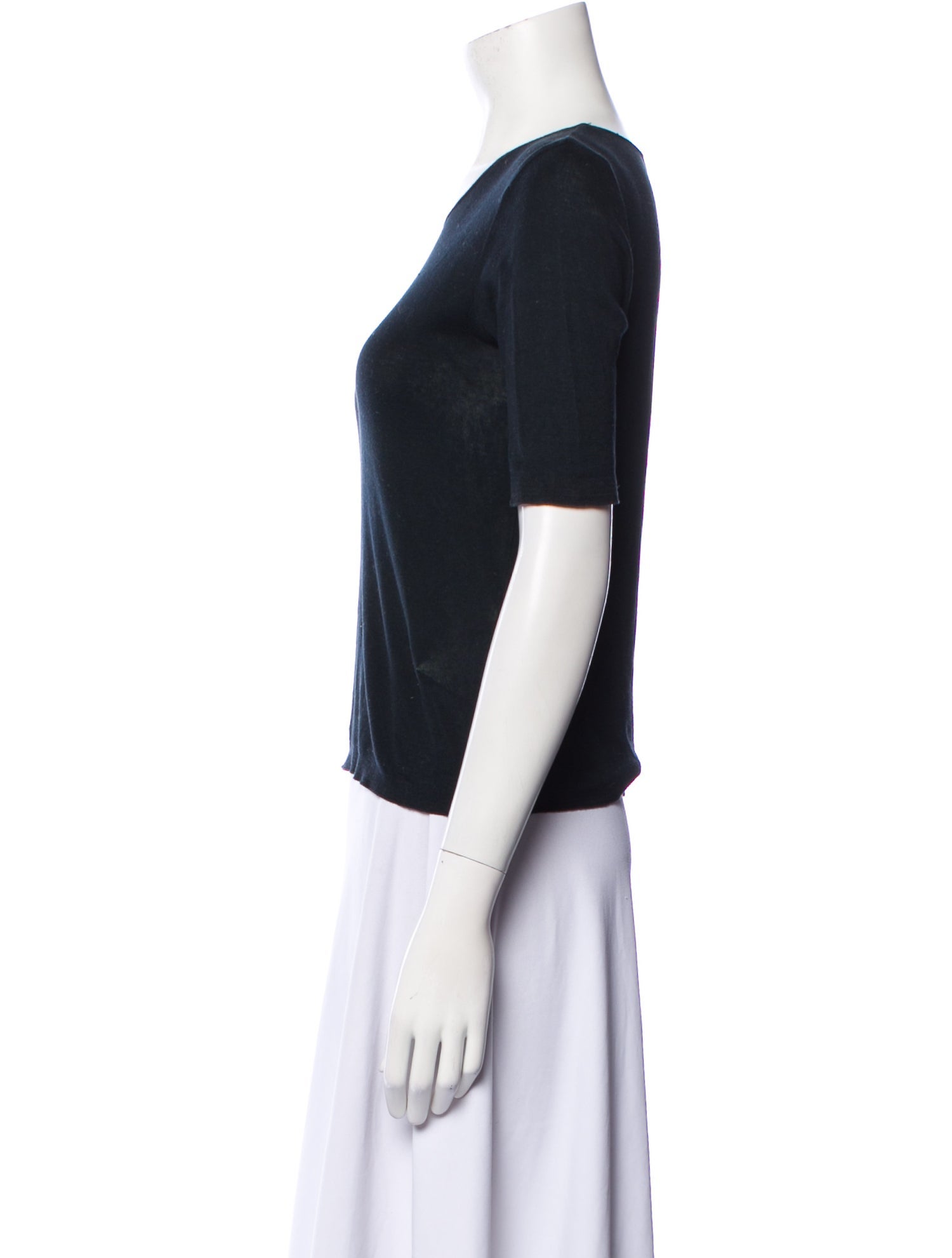 Issey Miyake Scoop Neck Short Sleeve T-Shirt