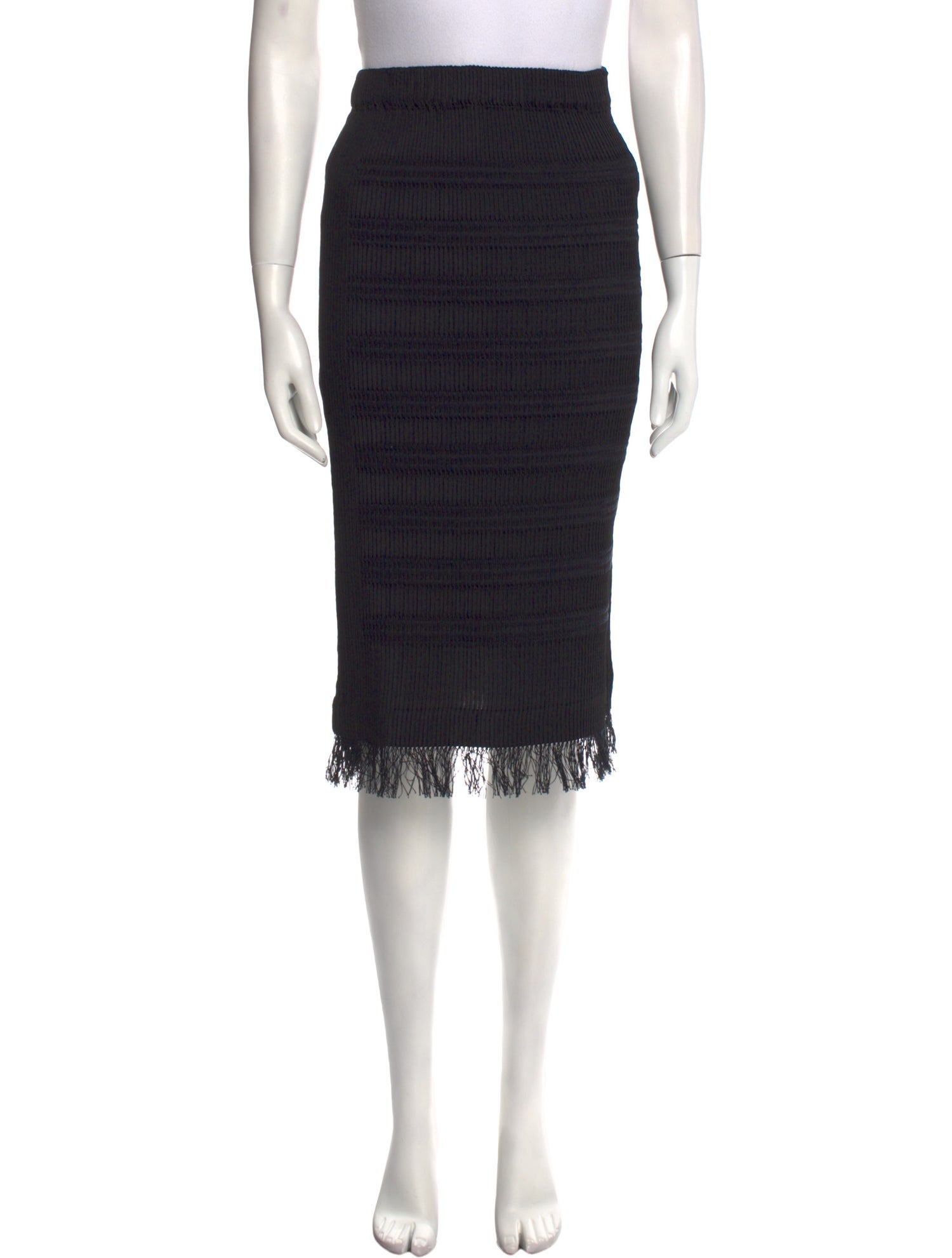 Issey Miyake Pleated Accents Knee-Length Skirt