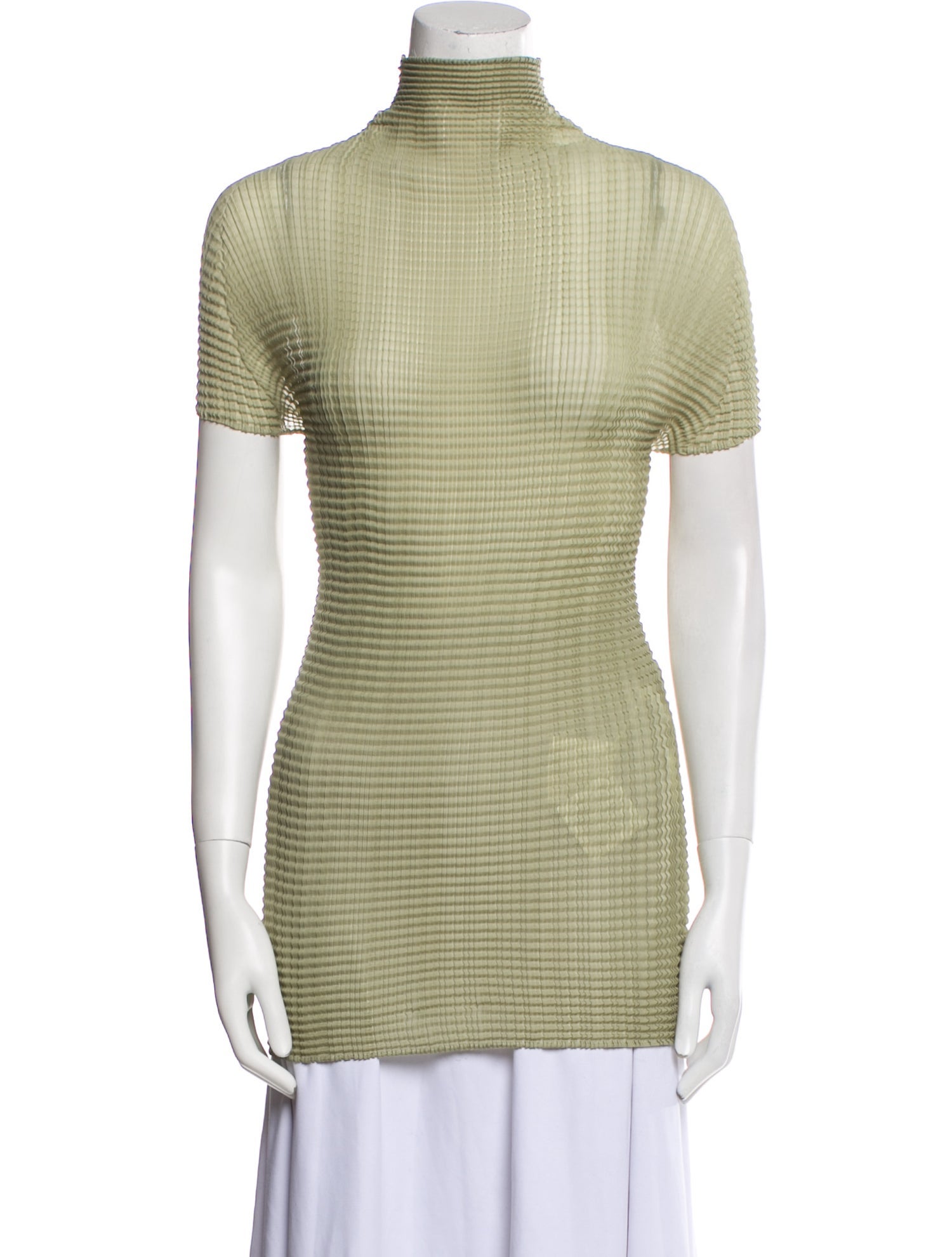 Issey Miyake Turtleneck Short Sleeve Top w/ Tags