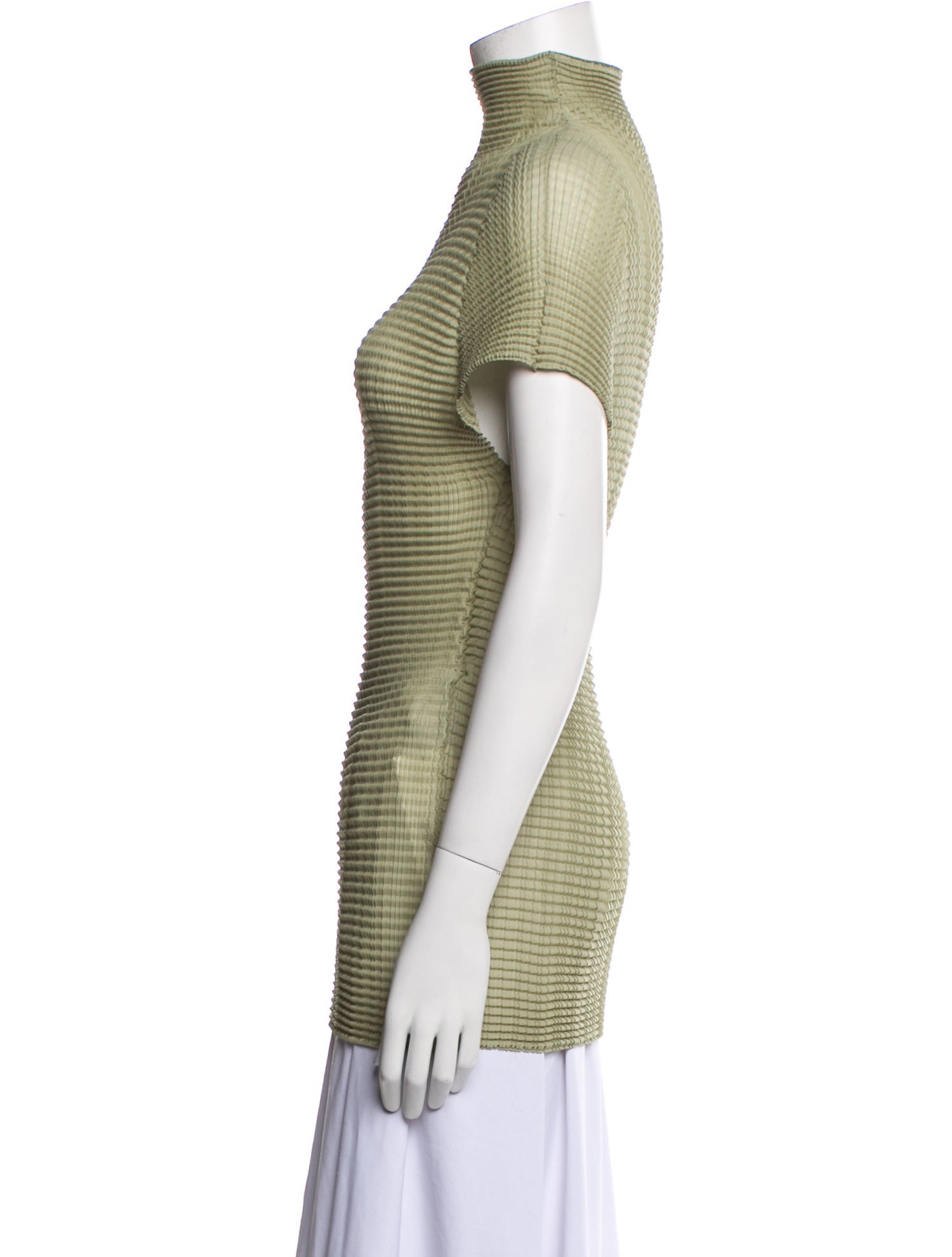 Issey Miyake Turtleneck Short Sleeve Top w/ Tags