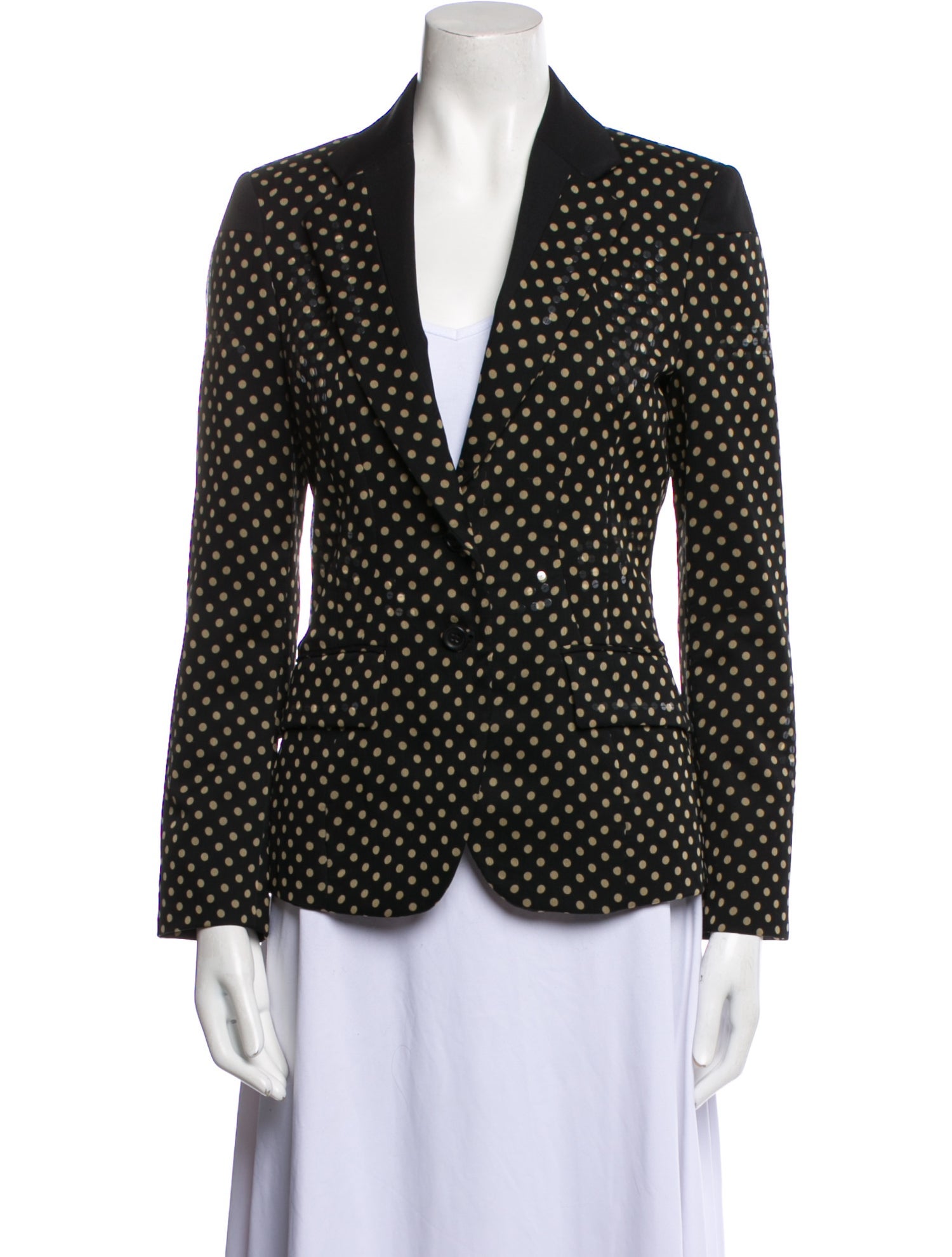 Issey Miyake Wool Polka Dot Print Blazer
