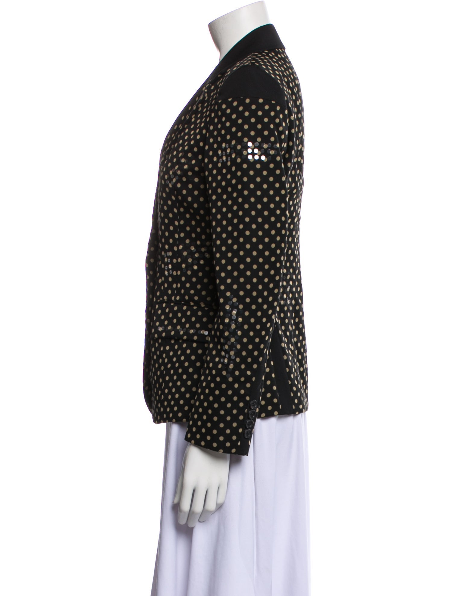 Issey Miyake Wool Polka Dot Print Blazer