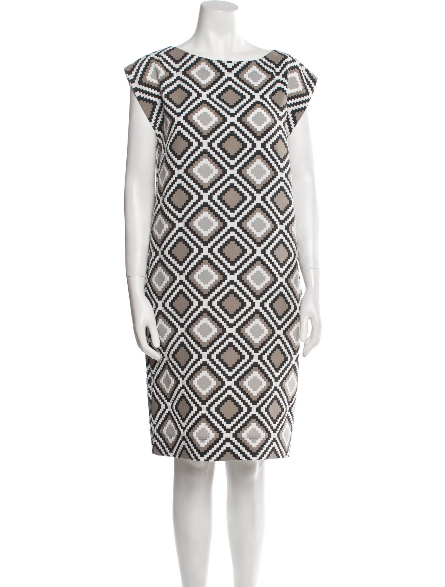 Issey Miyake Printed Knee-Length Dress w/ Tags