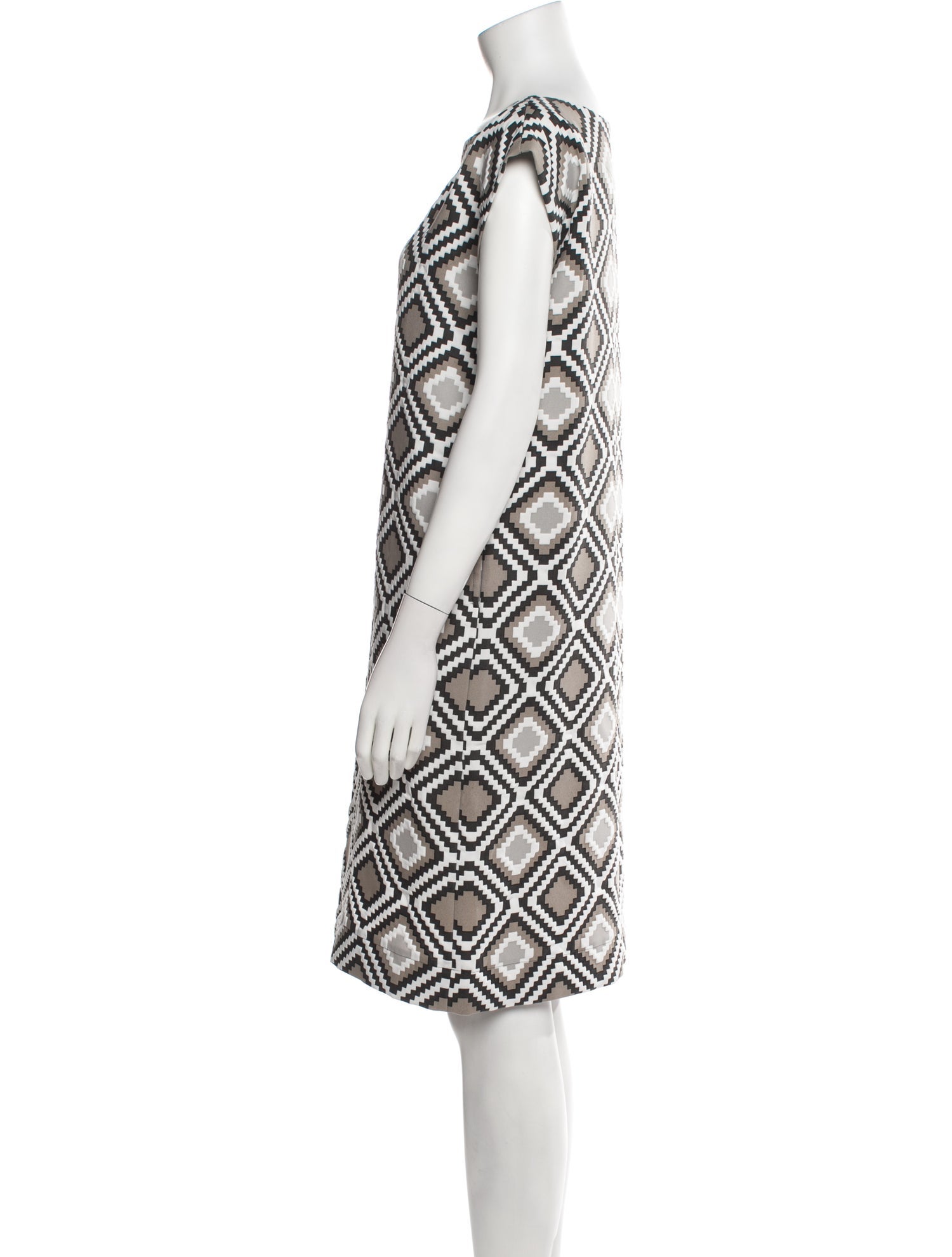 Issey Miyake Printed Knee-Length Dress w/ Tags