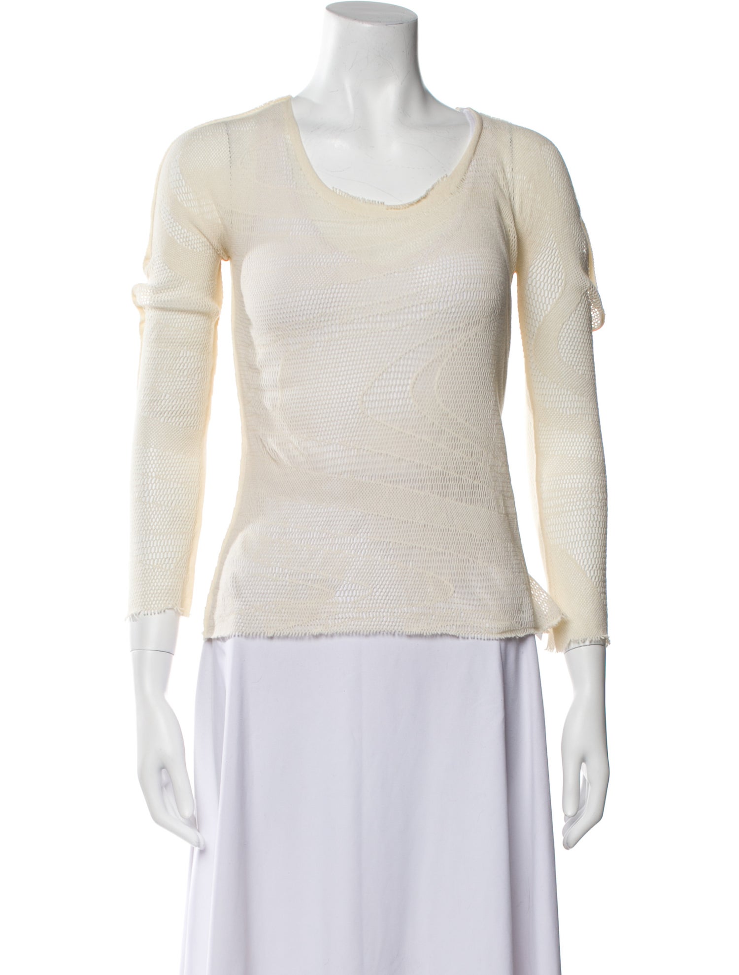 Issey Miyake Nylon Scoop Neck Sweater