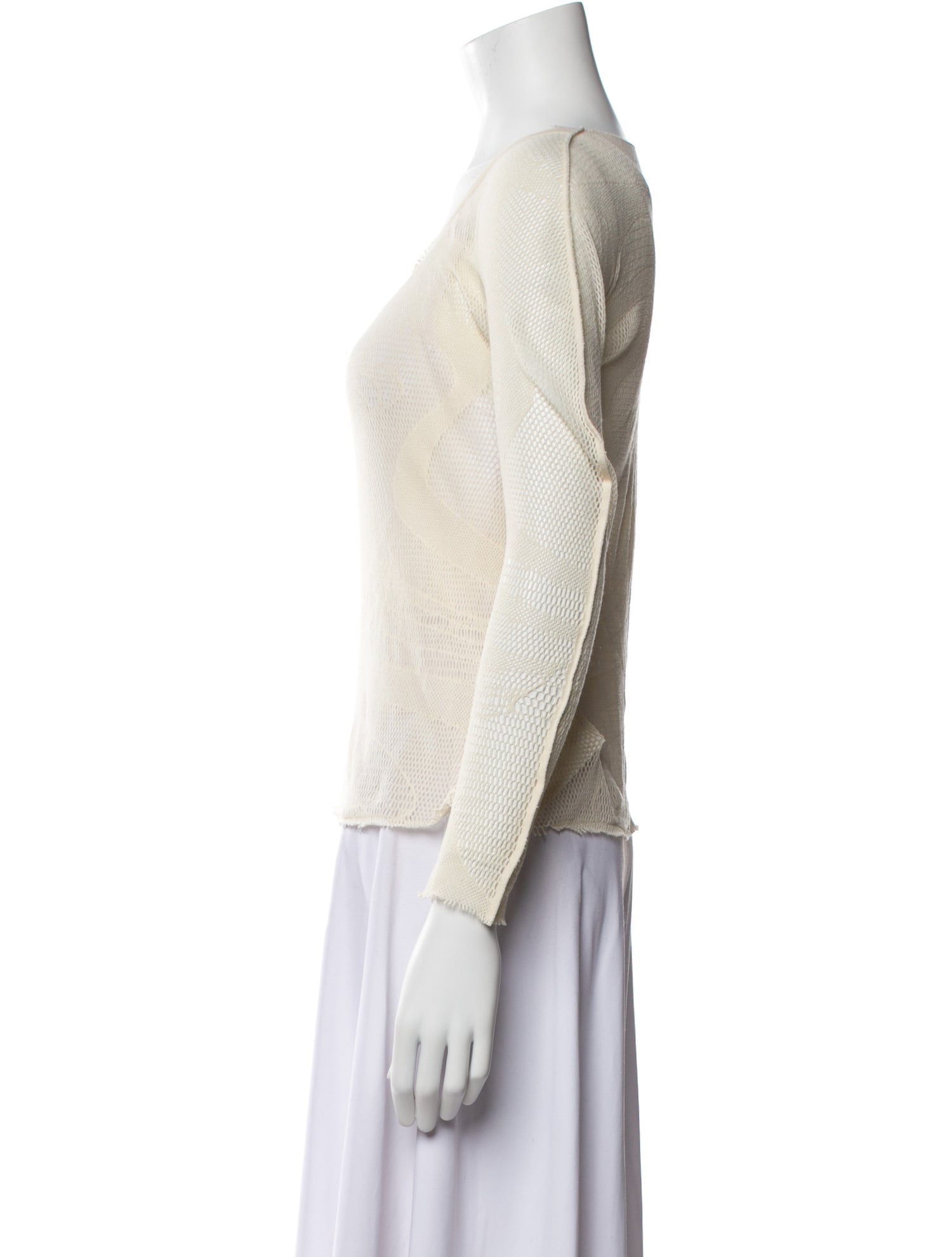 Issey Miyake Nylon Scoop Neck Sweater