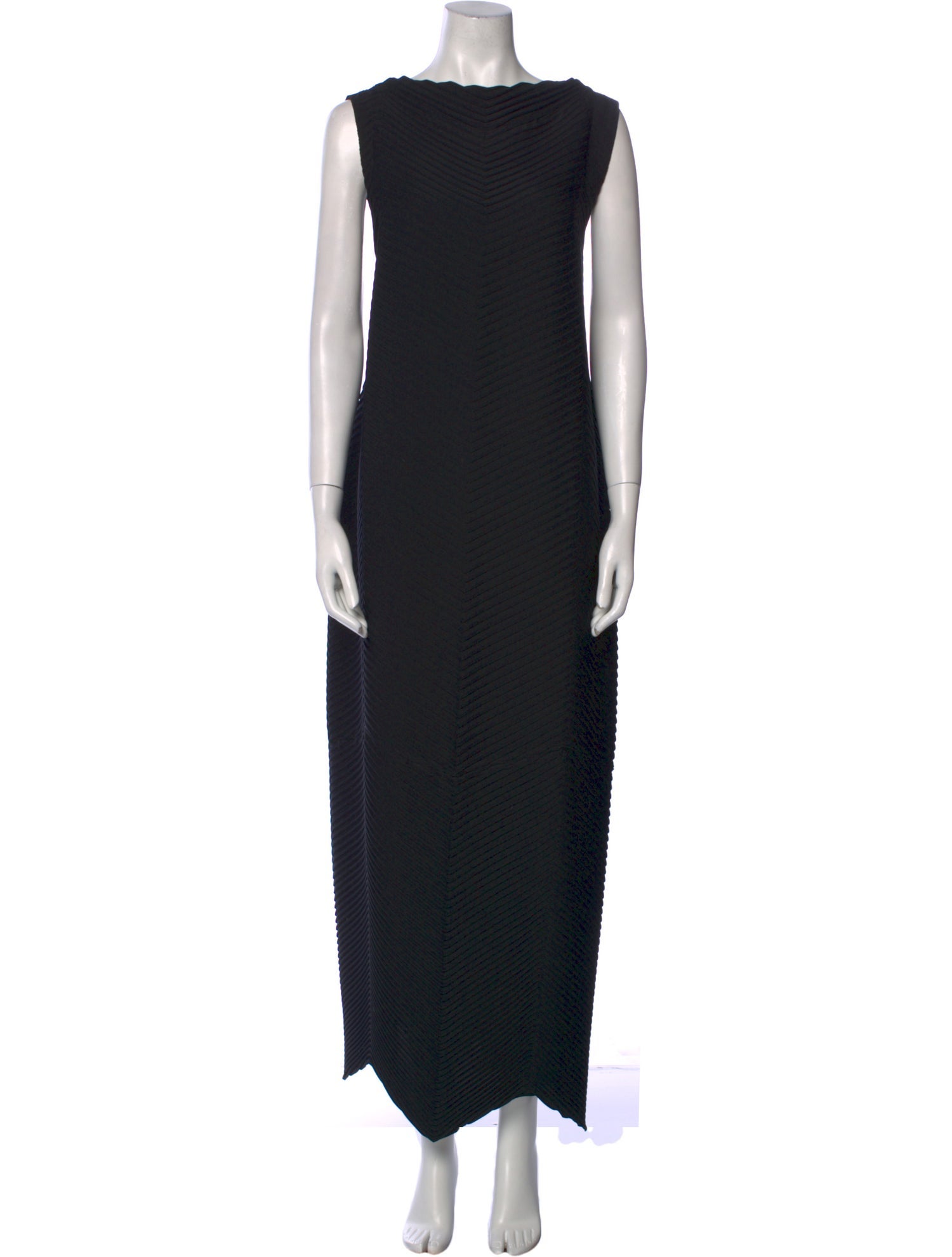 Issey Miyake Bateau Neckline Long Dress