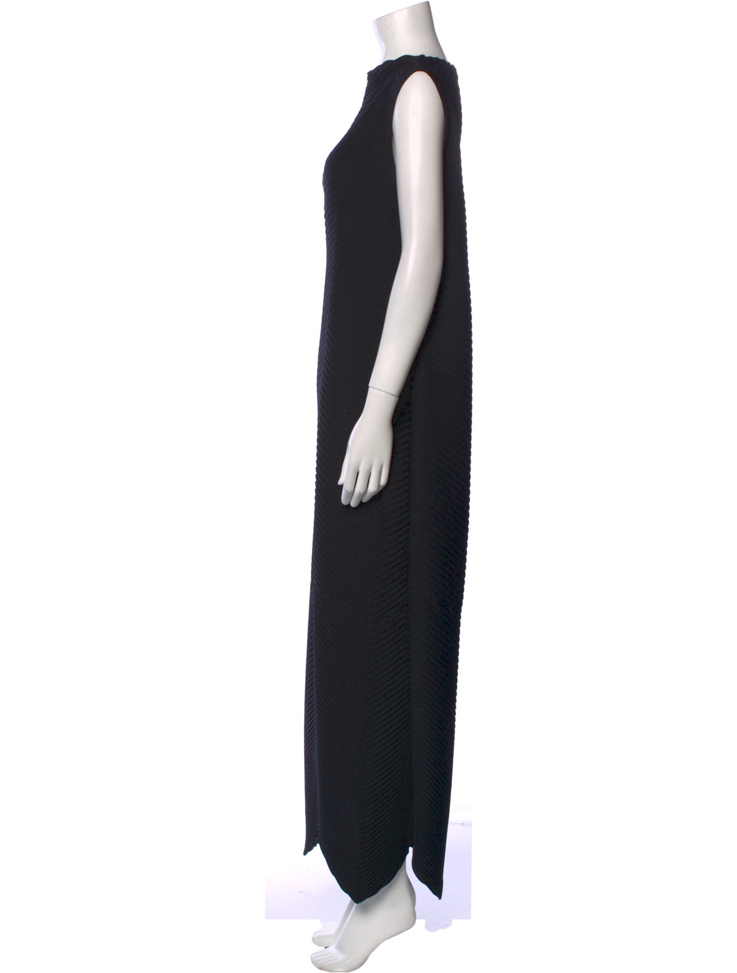 Issey Miyake Bateau Neckline Long Dress