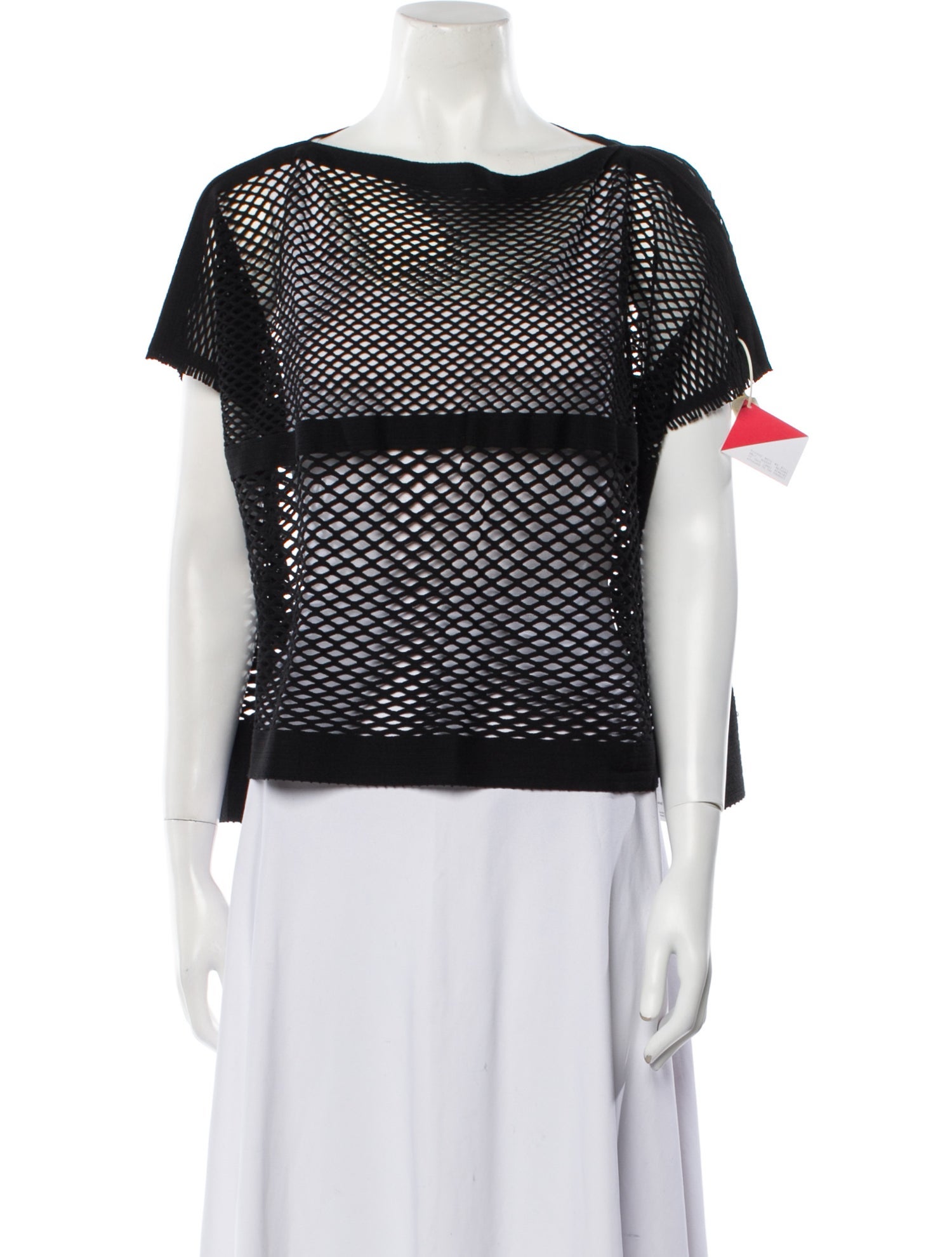 Issey Miyake Lace Pattern Bateau Neckline Top w/ Tags