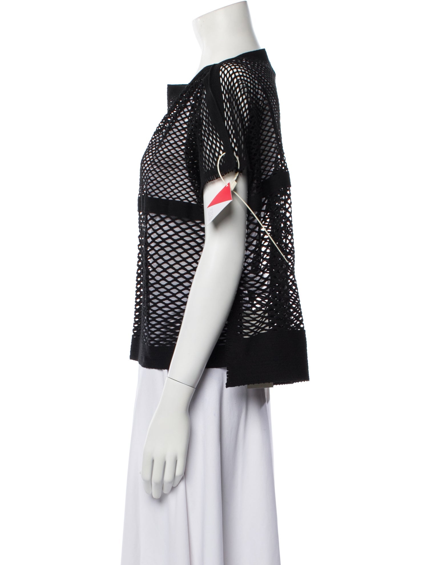 Issey Miyake Lace Pattern Bateau Neckline Top w/ Tags