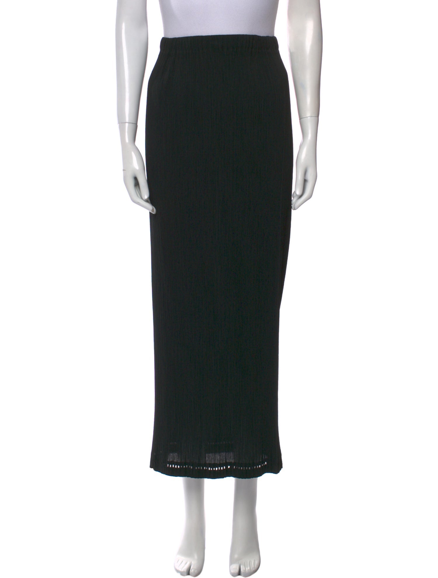 Issey Miyake Pleated Accents Midi Length Skirt