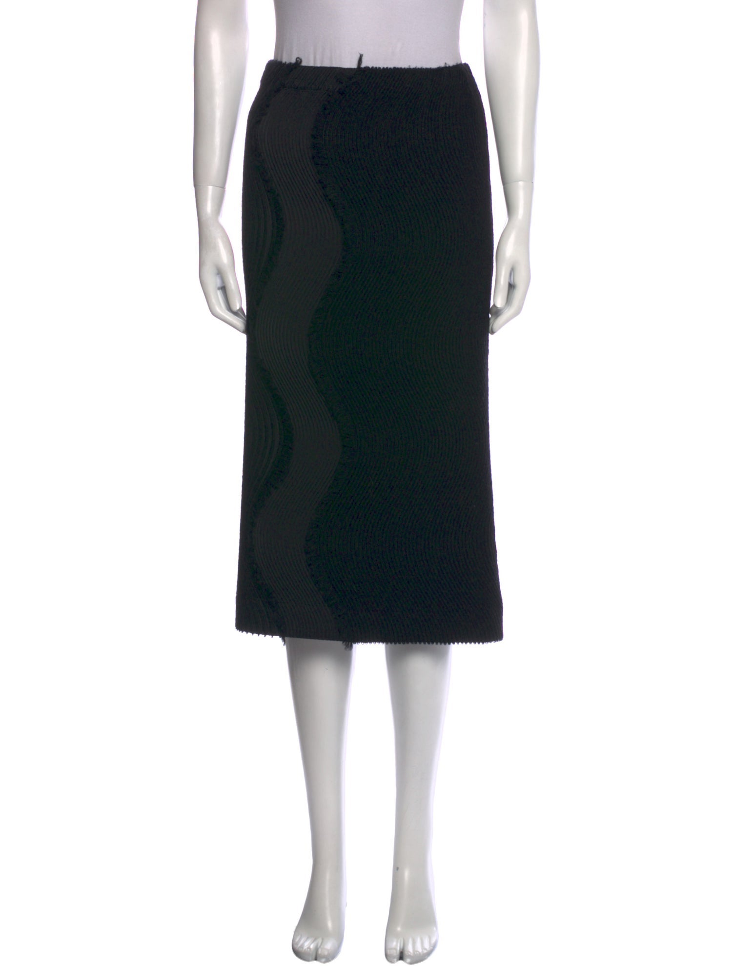 Issey Miyake Pleated Accents Knee-Length Skirt w/ Tags