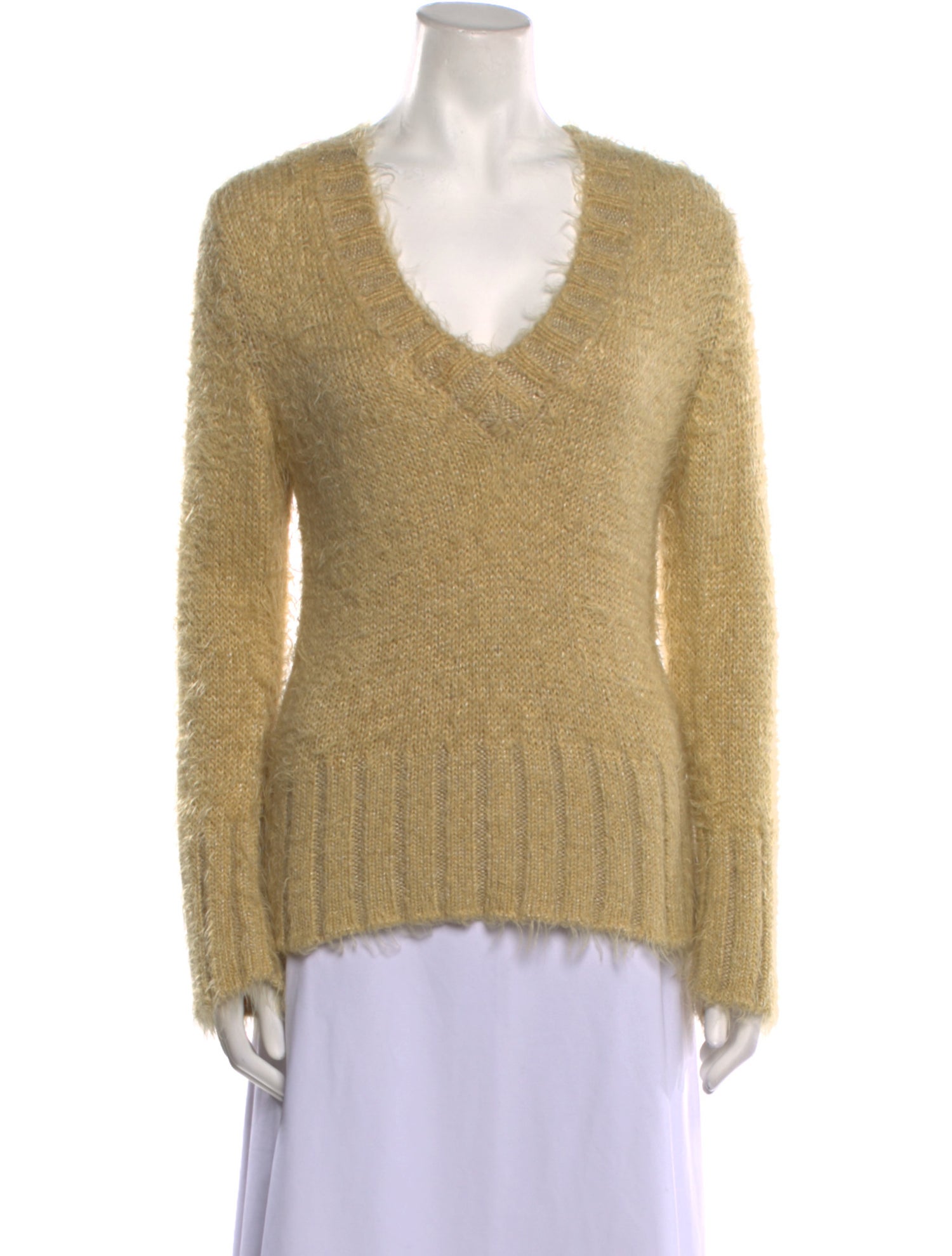 Issey Miyake Nylon V-Neck Sweater