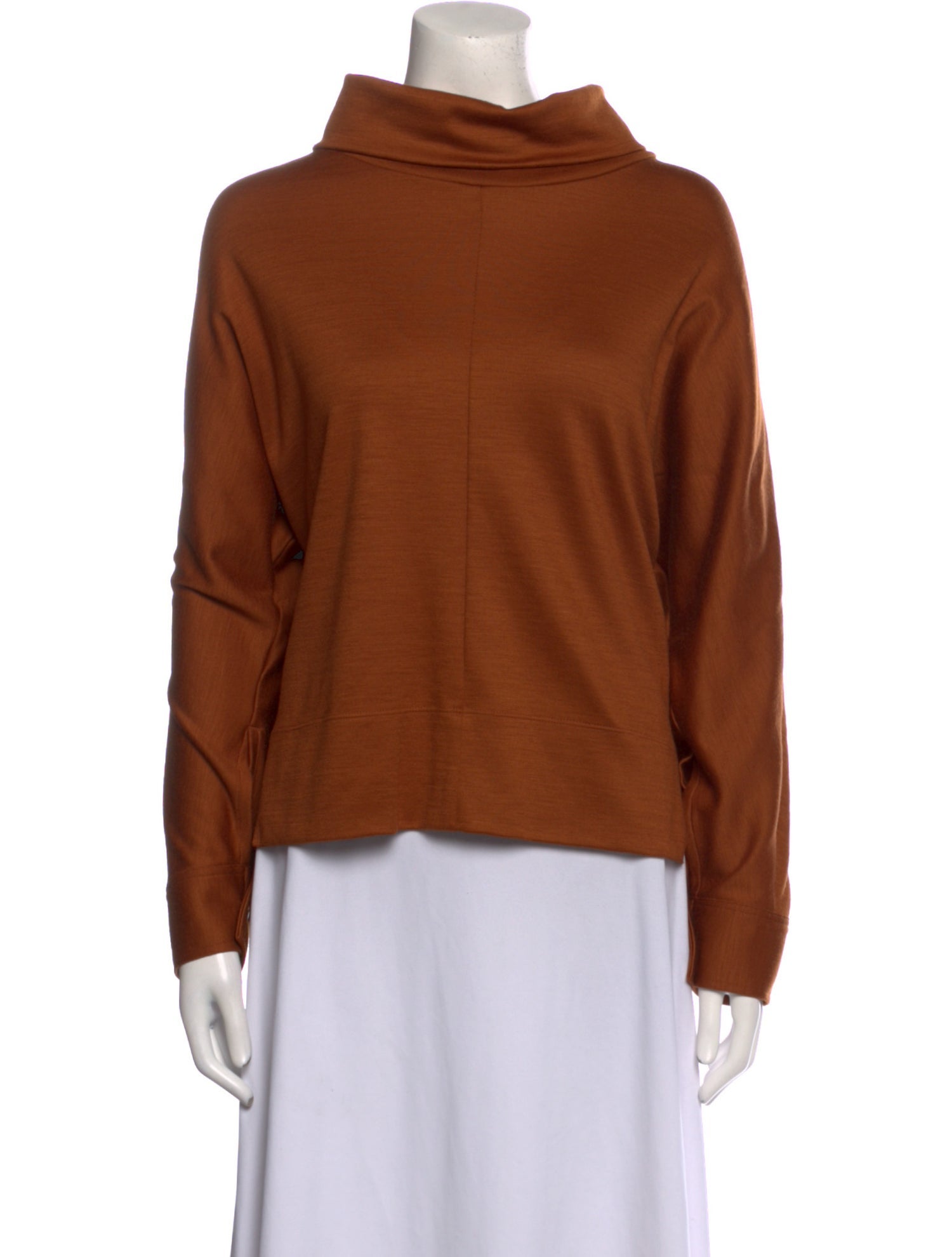 Issey Miyake Wool Cowl Neck Sweater