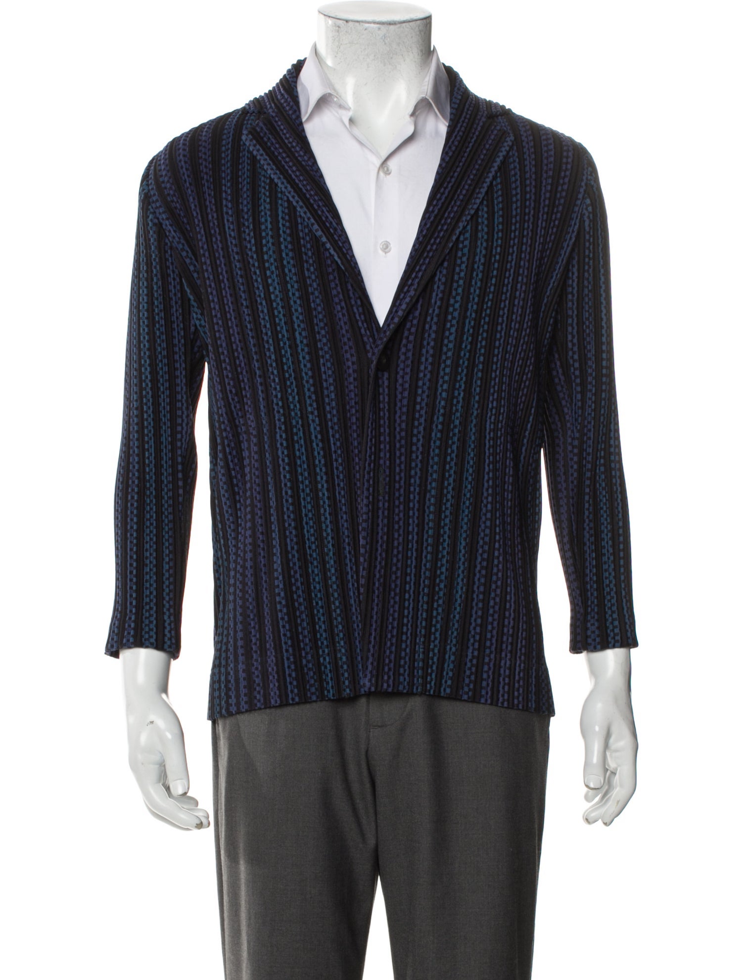 Issey Miyake Plaid Print Windbreaker